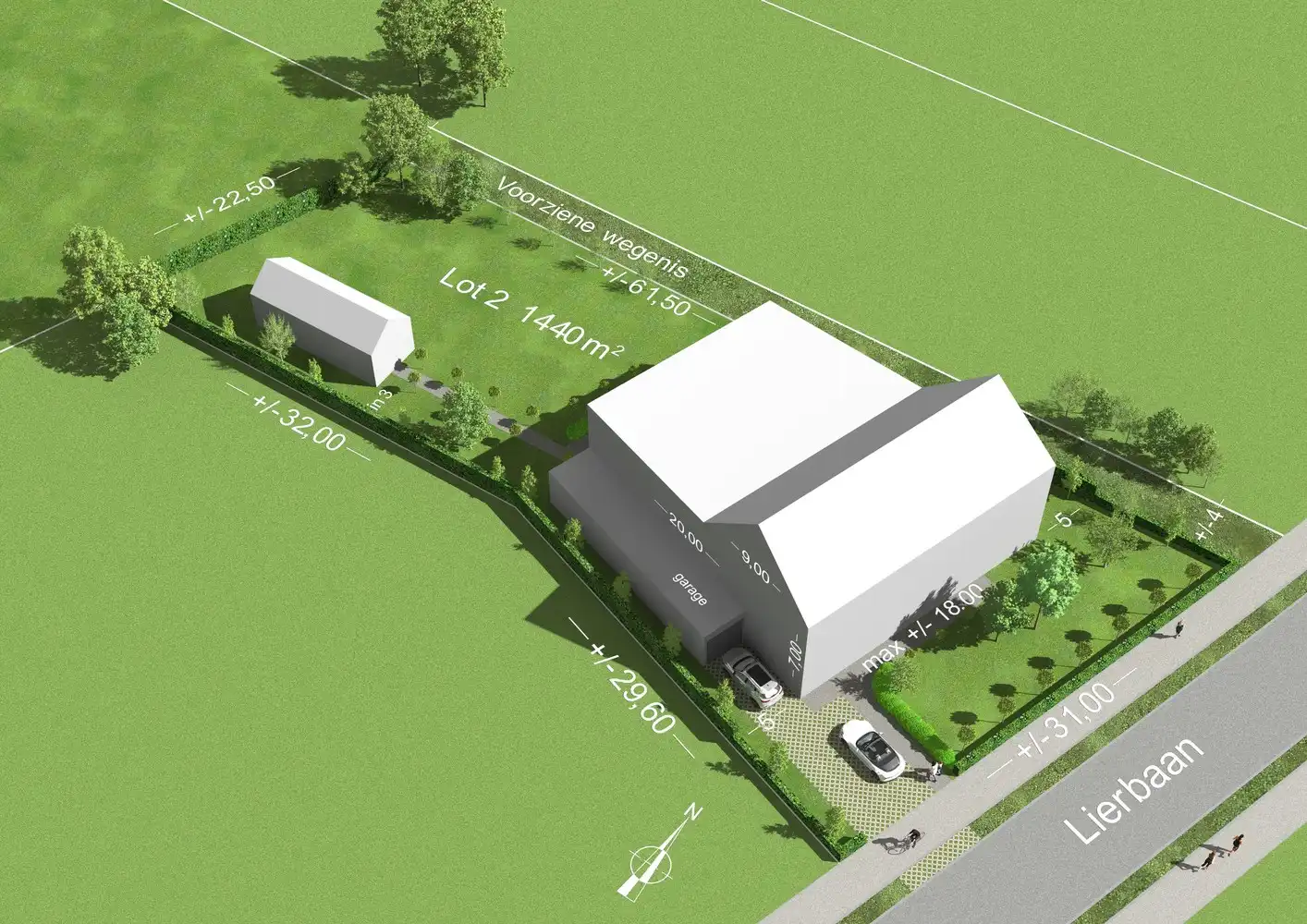 Bouwgrond voor open bebouwing op perceel van 1.440 m² te Putte foto {{pictureIndex}}