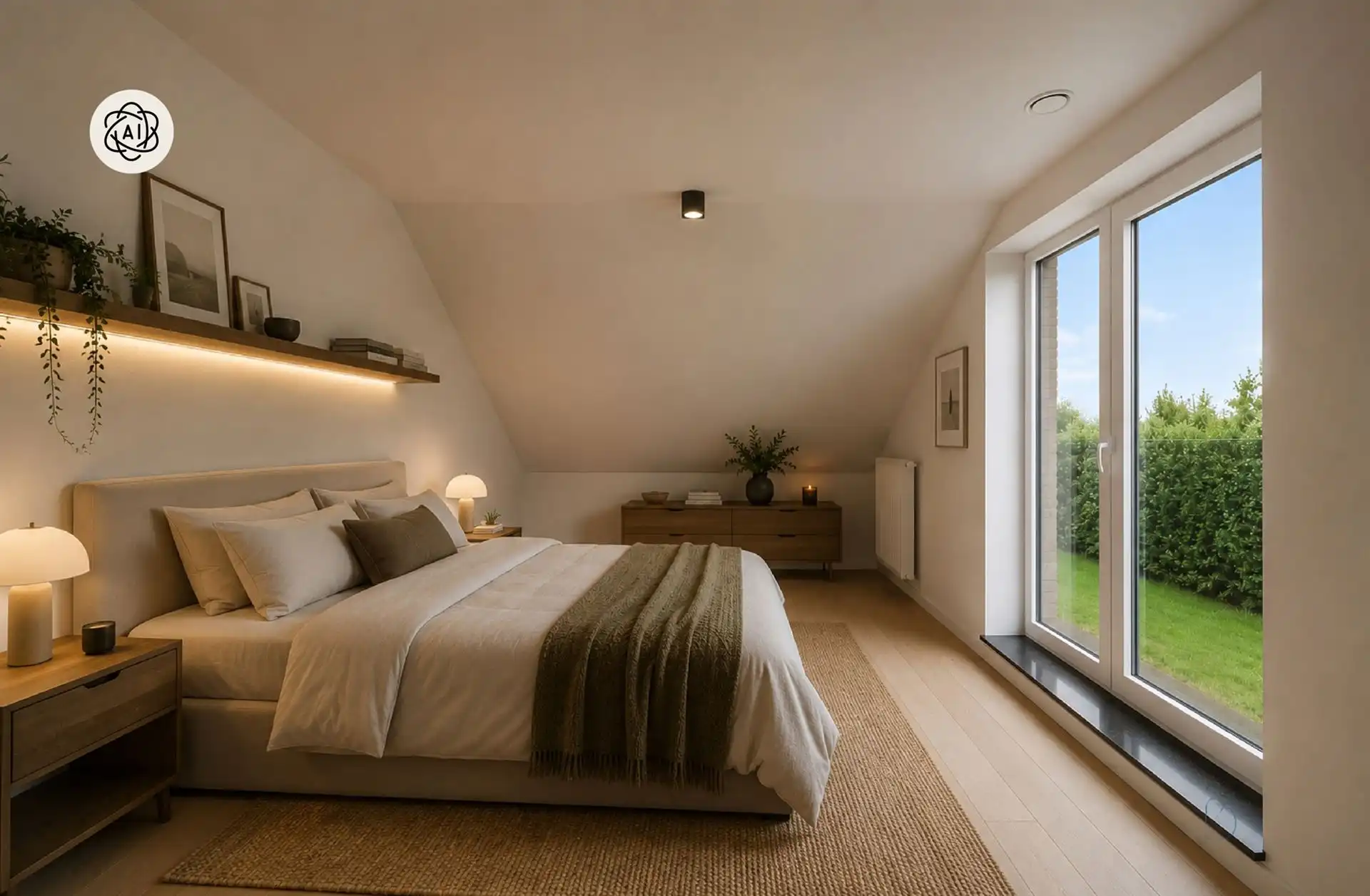 Topgelegen grote woning met 4 slk, omheinde tuin en garage. foto 14