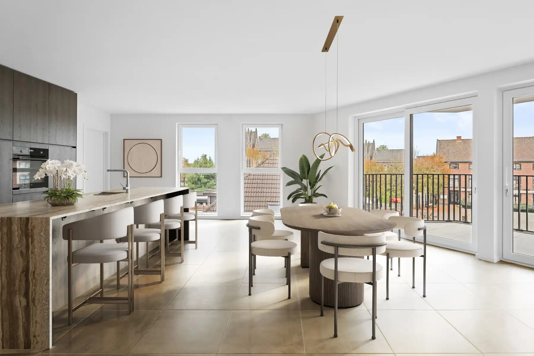 Top nieuwbouw appartement met zicht op de markt van Aalter foto 2