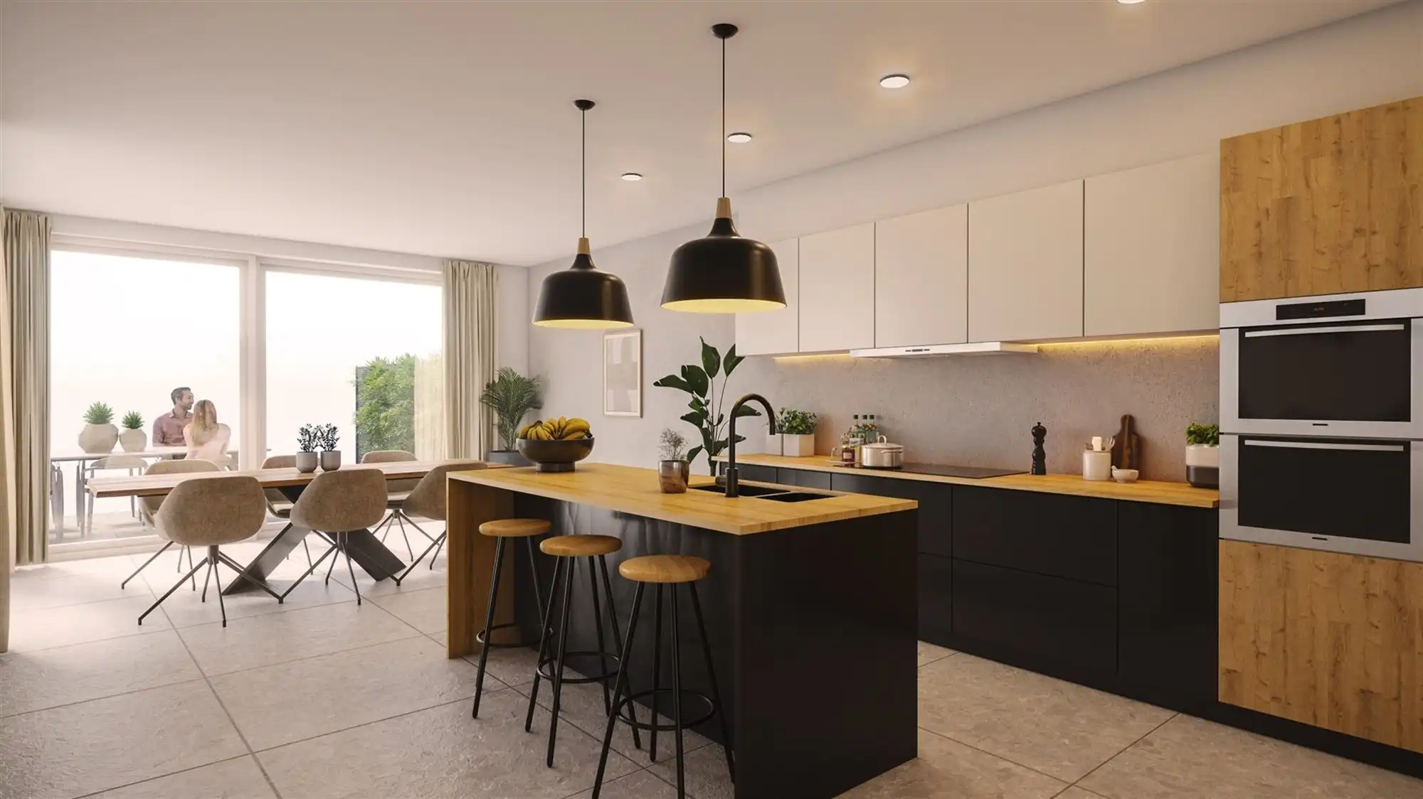 NIEUWBOUWWONING MET 3 SLAAPKAMERS EN INPANDIGE GARAGE UITERST CENTRAAL DOCH RUSTIG GELEGEN TE ZONHOVEN foto 3
