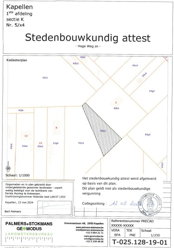 Bouwgrond voor open bebouwing op +/- 1034m² te Kapellen foto 5