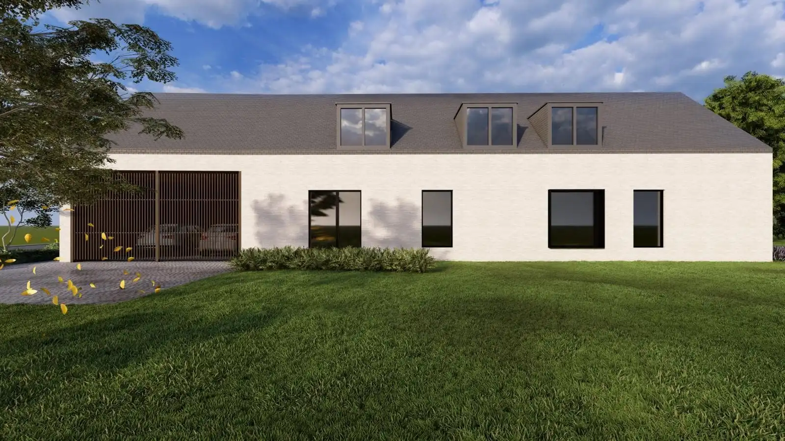 NIEUWBOUW CASCO RIANTE VILLA IN CENTRUM VAN BEVERST OP 35A55CA. foto 7