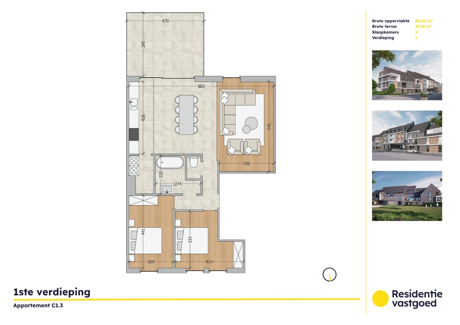 Appartement te koop Zandvoordsestraat 25 -/C 1.3 - 8460 Oudenburg