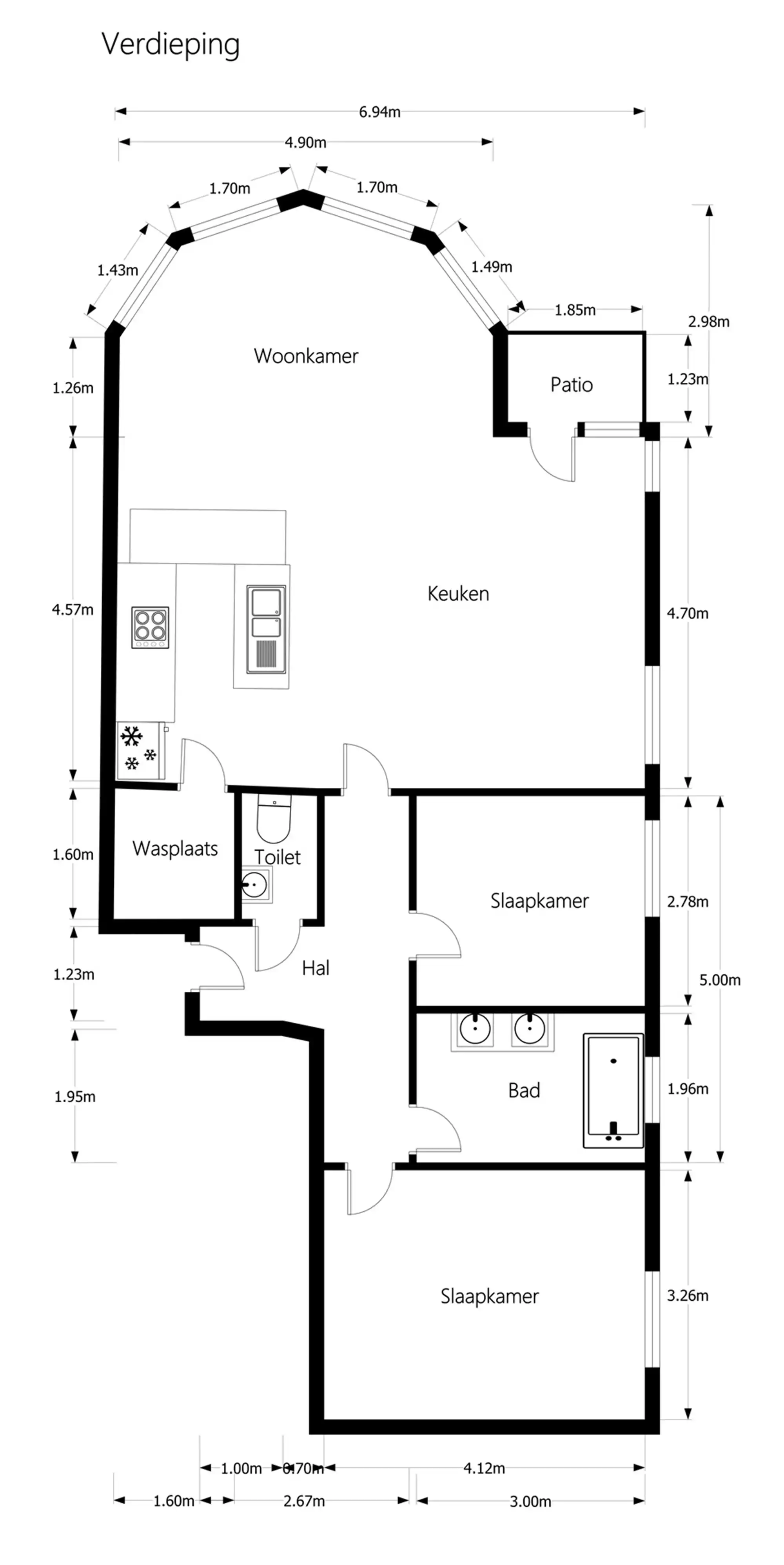 RUIM 2 SLAAPKAMER APPARTEMENT OP CENTRALE LIGGING IN BERINGEN CENTRUM foto 18