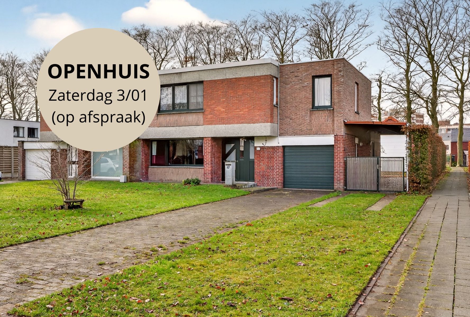 Woning met tuin, bijgebouw & carport in groen Sint-Michiels foto {{pictureIndex}}