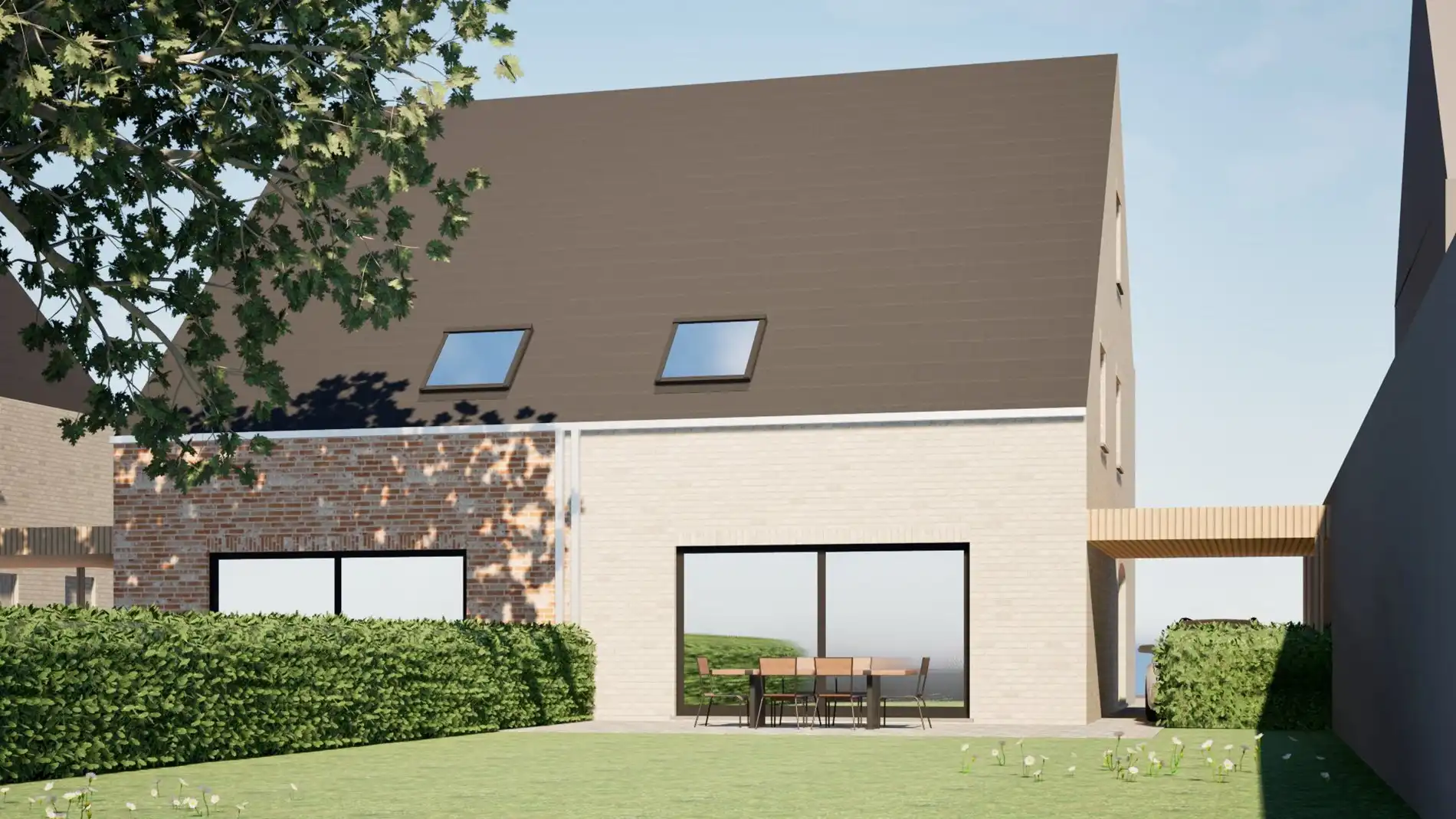 Landelijk wonen in alle rust – twee stijlvolle nieuwbouwwoningen met landelijk verzicht in Leffinge  foto 5