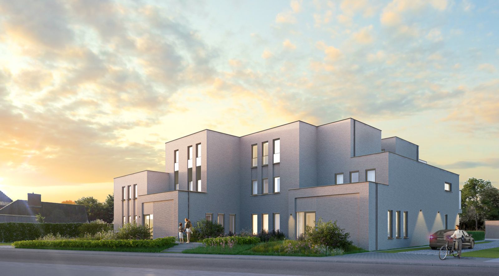 Nieuwbouwappartement met rijk beplante tuinzone en parktuin! foto {{pictureIndex}}