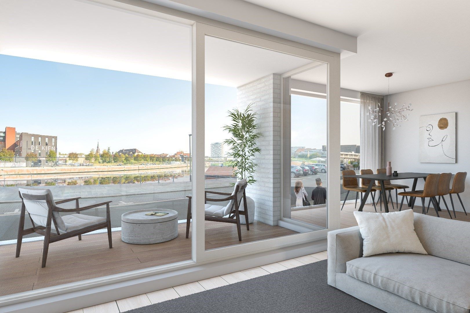 Verhuurd Appartement ( 93,1 m²) aan de Leie met 2 kamers en een terras (van 5,2 m²) foto 14