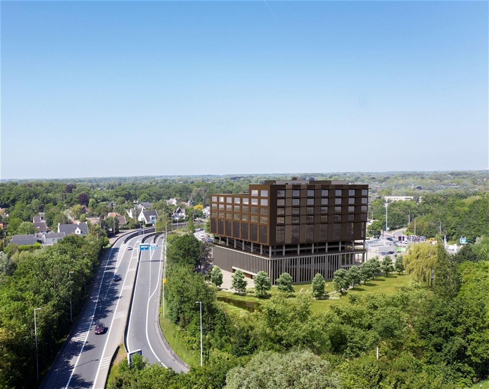 Kantoren in nieuwbouwproject Ouverture lansgheen Kortrijksesteenweg foto 2