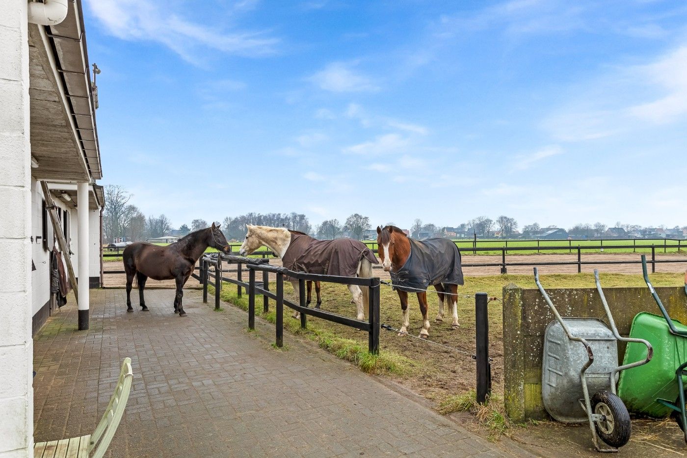 Mooi stuk weiland met 4 paardenstallen en rijpiste van ruim 1,5 hectare te koop in Hoevenen foto 9