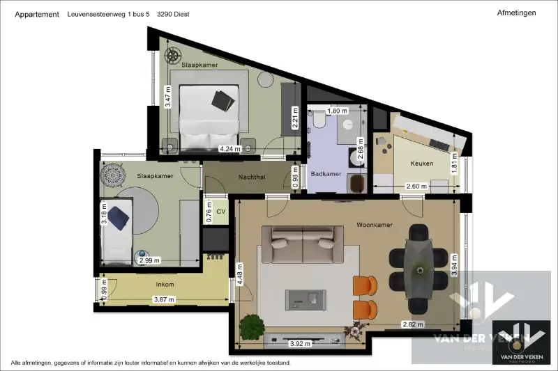 Gerenoveerd appartement met 2 slaapkamers inclusief ruime autostaanplaats in charmante stad Diest foto 12