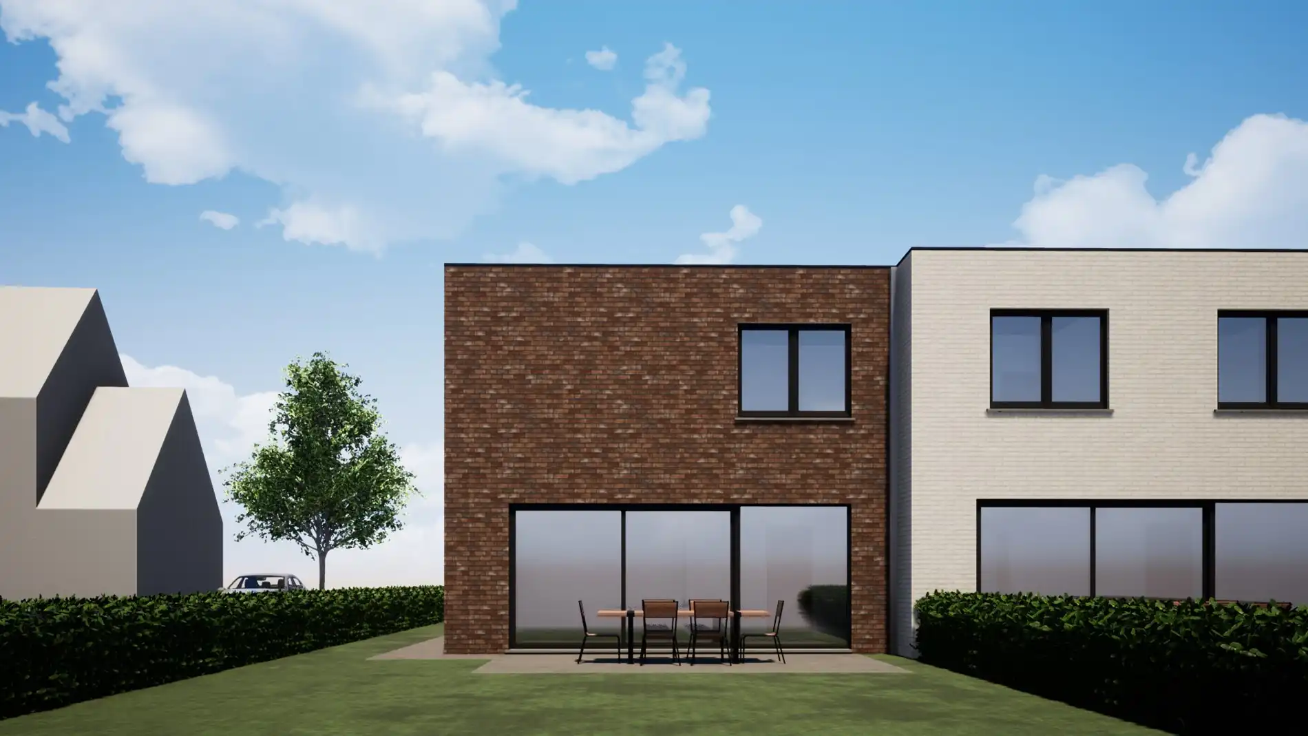 Ruime halfopen nieuwbouwwoning met uitweg op centrale ligging te Eernegem foto 4