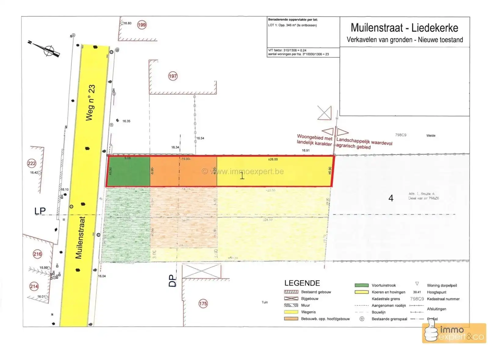 LIEDEKERKE: Bouwgrond voor gesloten bebouwing op 3a 46ca foto 7