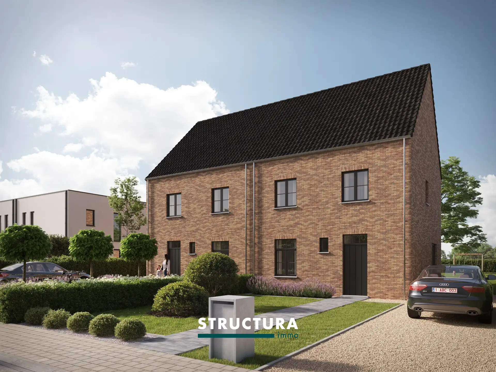 Bouwgrond met nog te bouwen halfopen bebouwing op 4a90ca foto {{pictureIndex}}