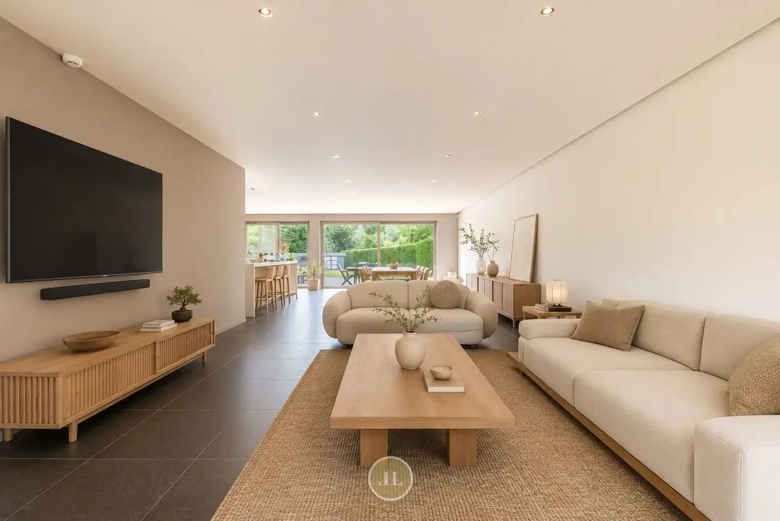Eigentijdse moderne groen gelegen villa met mooie tuin in Marke centrum foto 4
