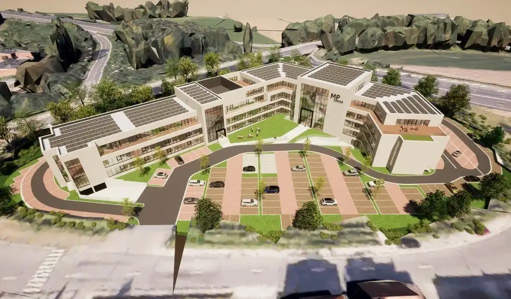 High-end kantoren te huur in duurzaam renovatieproject The Curve aan E40 in Drongen foto {{pictureIndex}}