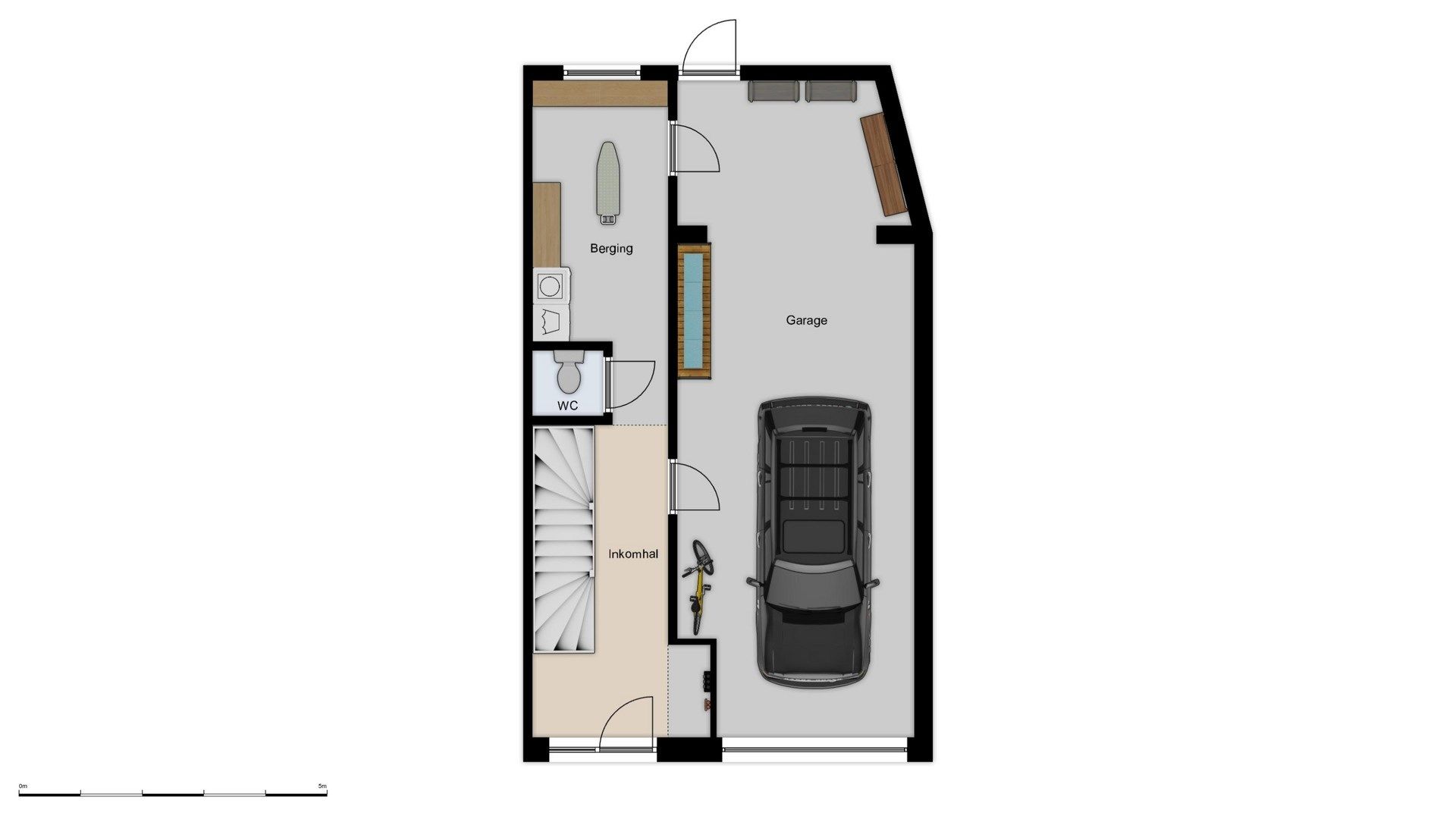 Instapklare bel-étage woning met grote garage en zonnig tuintje gelegen in een doodlopende woonstraat foto 22