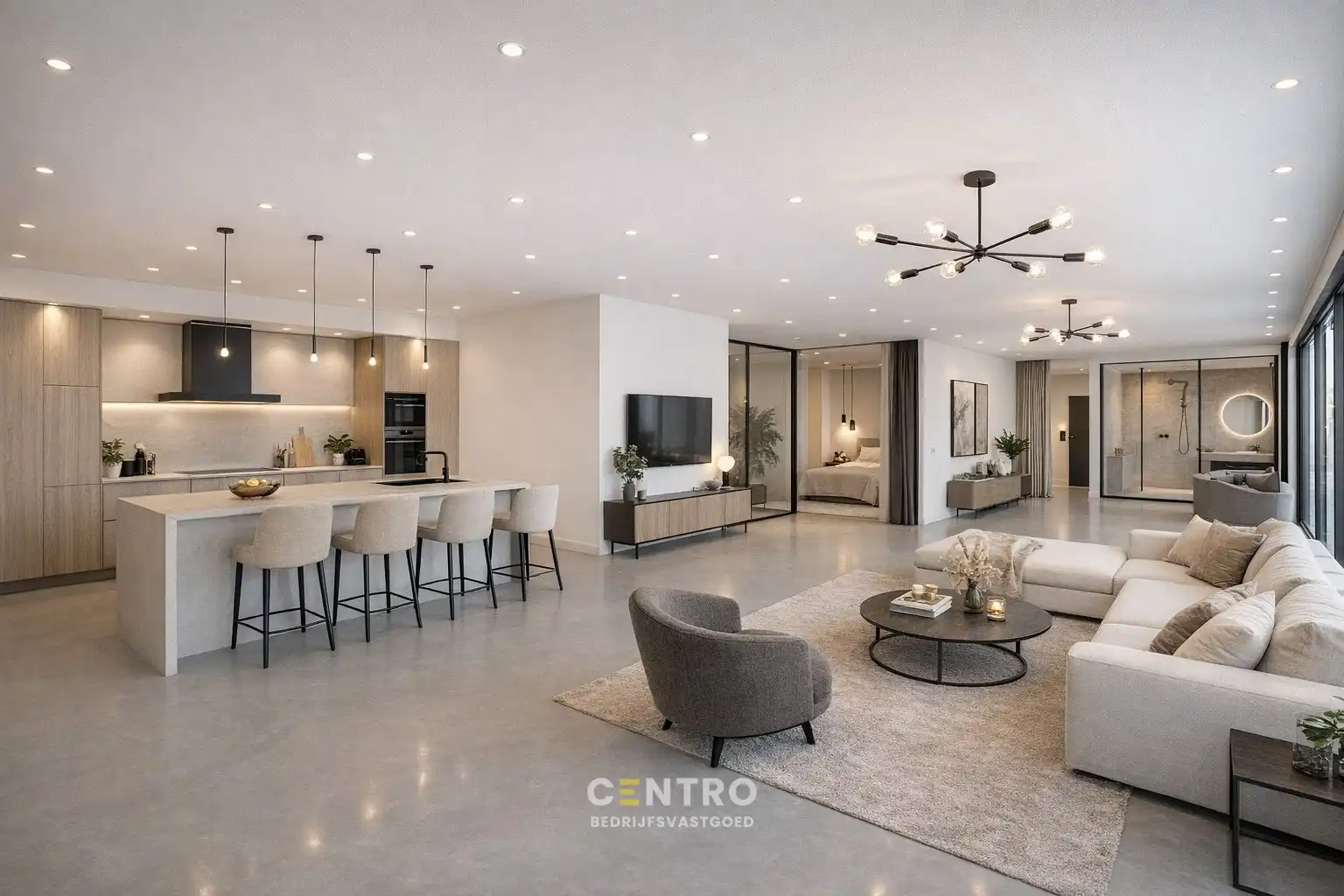 NB BEDRIJFSPAND bestaande uit MAGAZIJN met TOONZAAL/BURELEN en casco LOFT-APPARTEMENT met groot TERRAS. Op ambachtelijke zone "Schatting" te Zedelgem foto 6