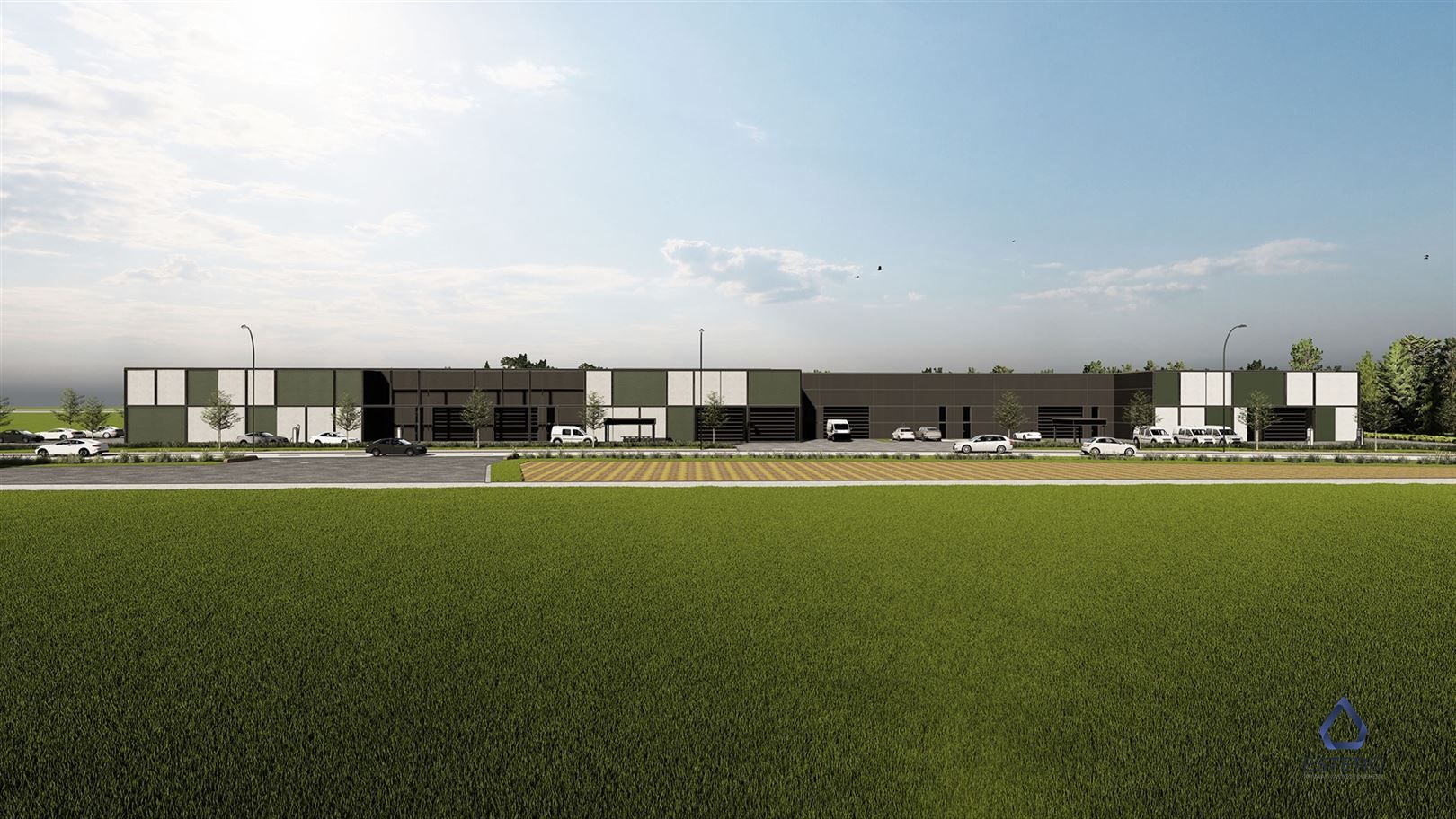Nieuwbouw KMO-unit (880m²) in industriezone Deinze Noord foto 4
