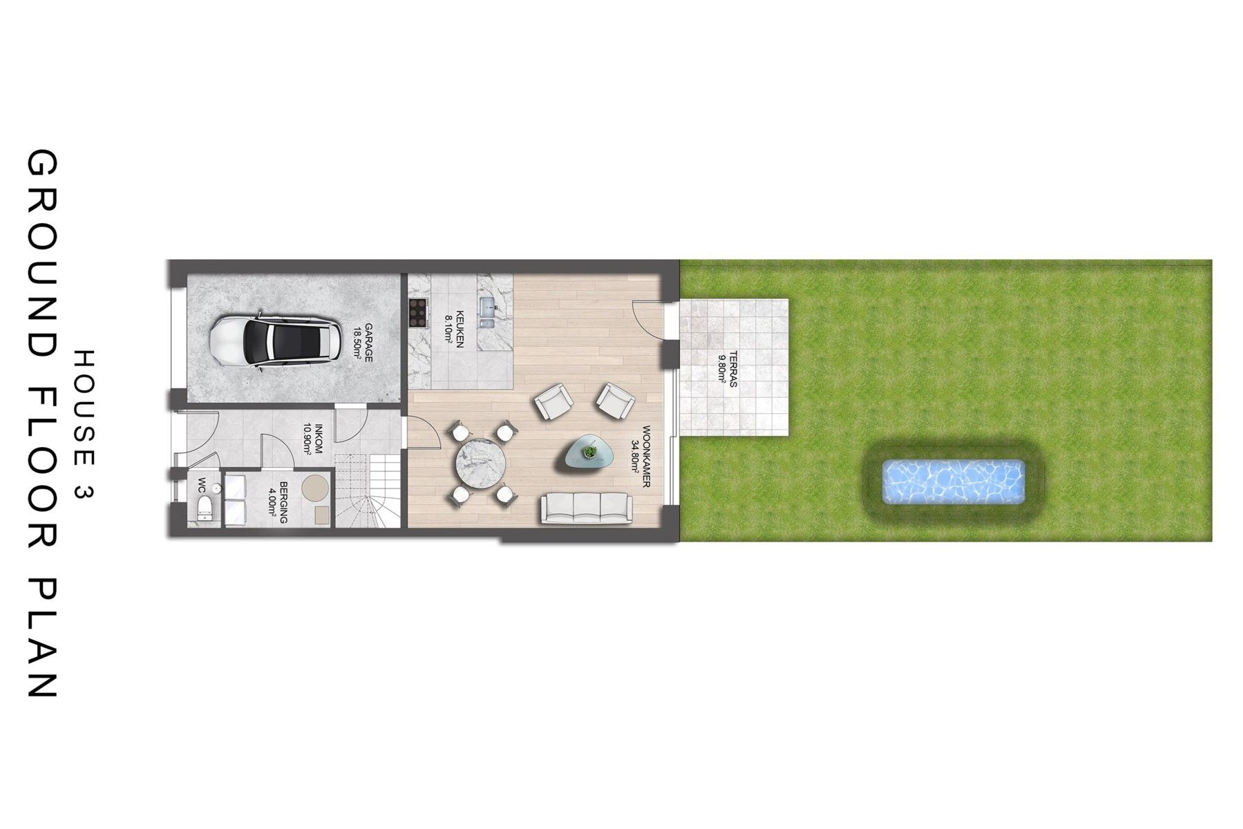 Nieuwbouwwoning met 5 slaapkamers en 1 badkamer. foto 3