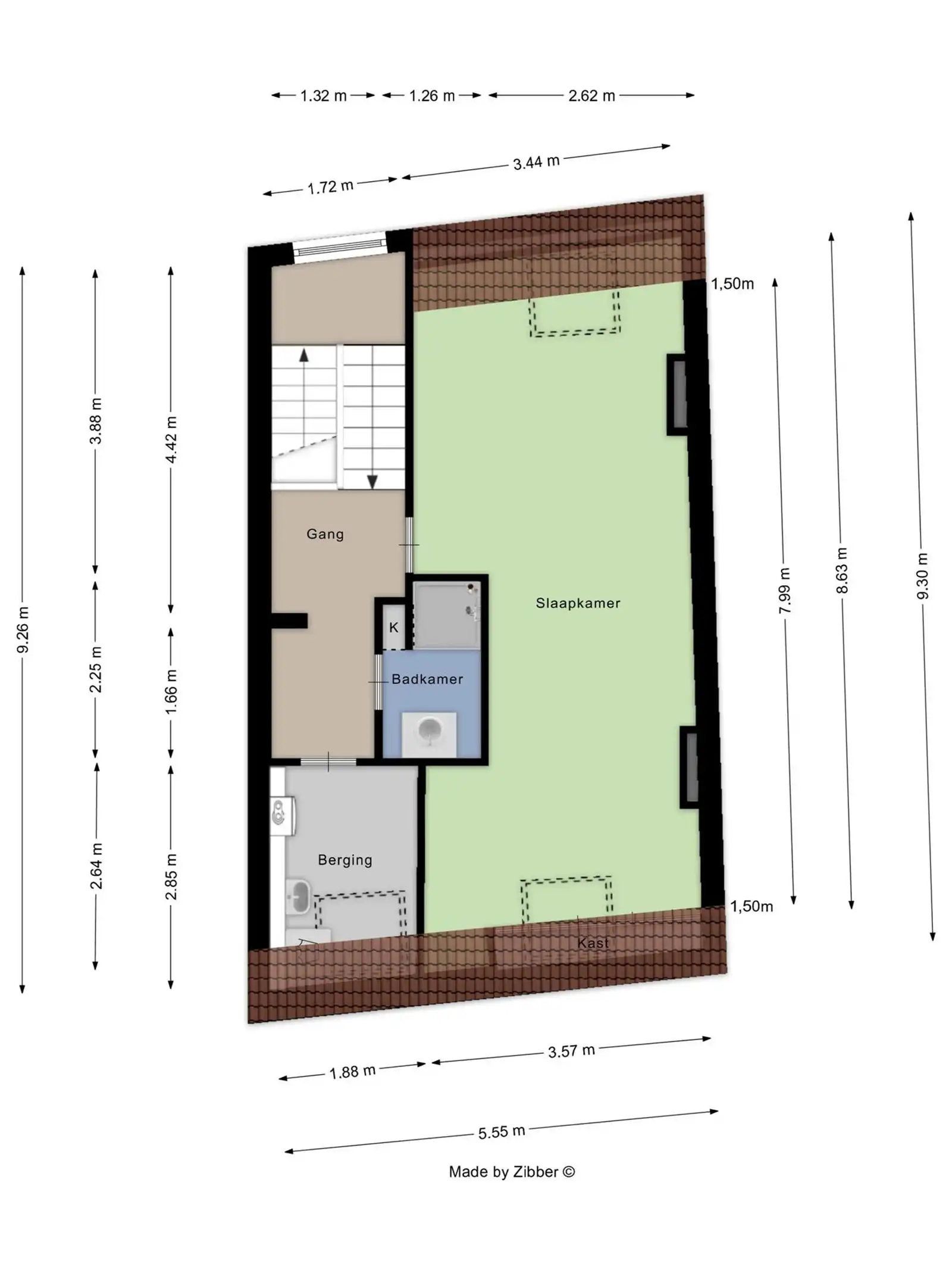 Praktijk + triplexappartement (3 slaapkamers & 2 badkamers) te centrum Halle  foto 26