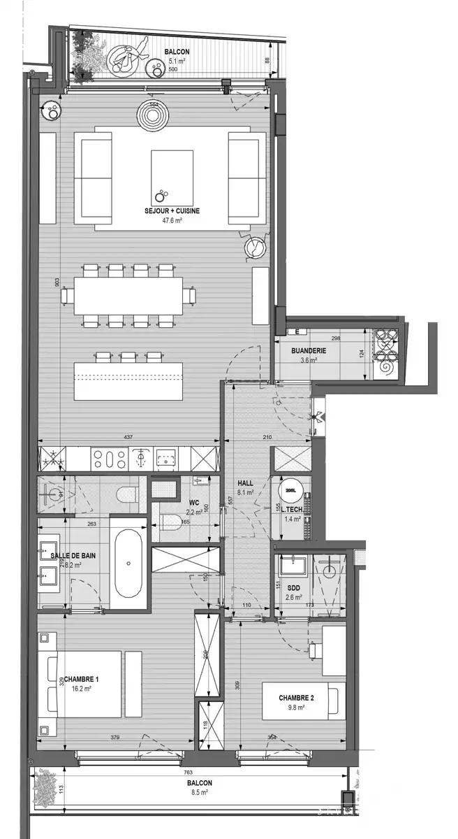 Mooi en luxueus app. met 2 slaapkamers (Abdij Ter Kameren) foto 28