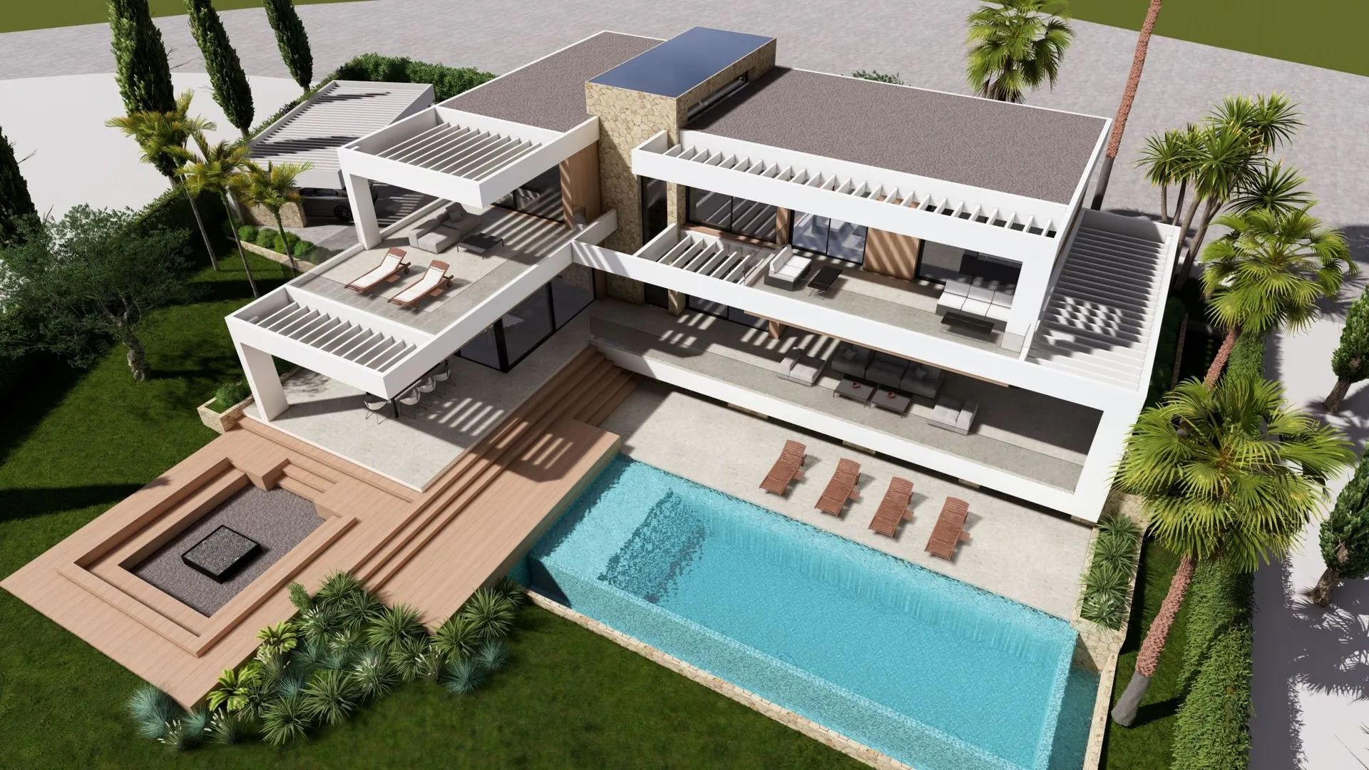 Architectonisch meesterwerk met zeezicht en golfpanorama in het exclusieve Los Flamingos foto 6