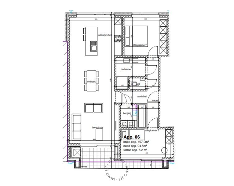 Nieuwbouwappartement op de eerste verdieping met terras en twee slaapkamers foto 4