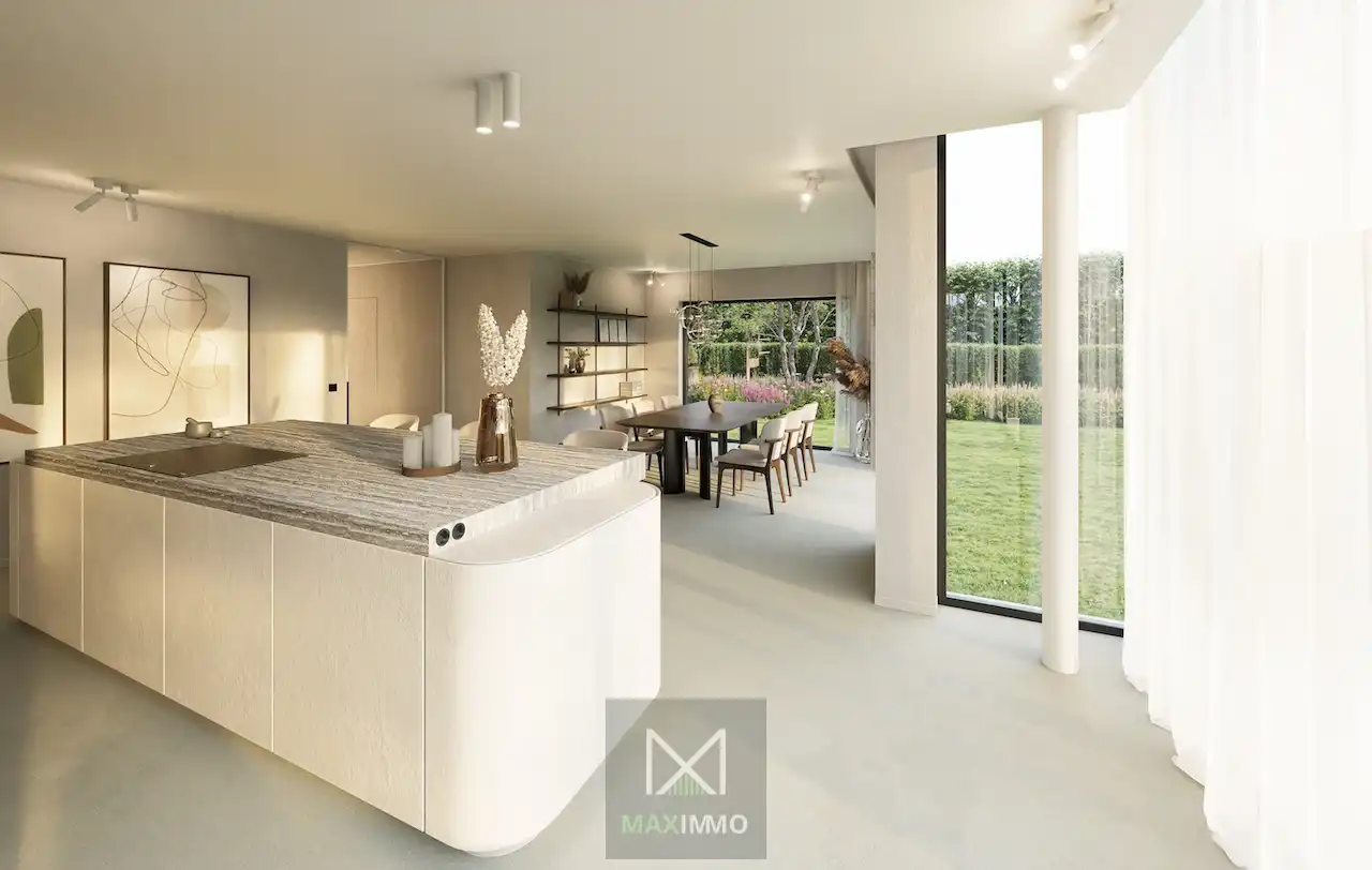 Exclusieve en energiezuinige gelijkvloerse villa in afwerkingsfase – zicht op velden & bos foto 7