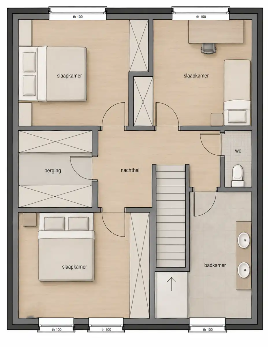 Halfopen nieuwbouwwoning in doodlopende straat foto 5