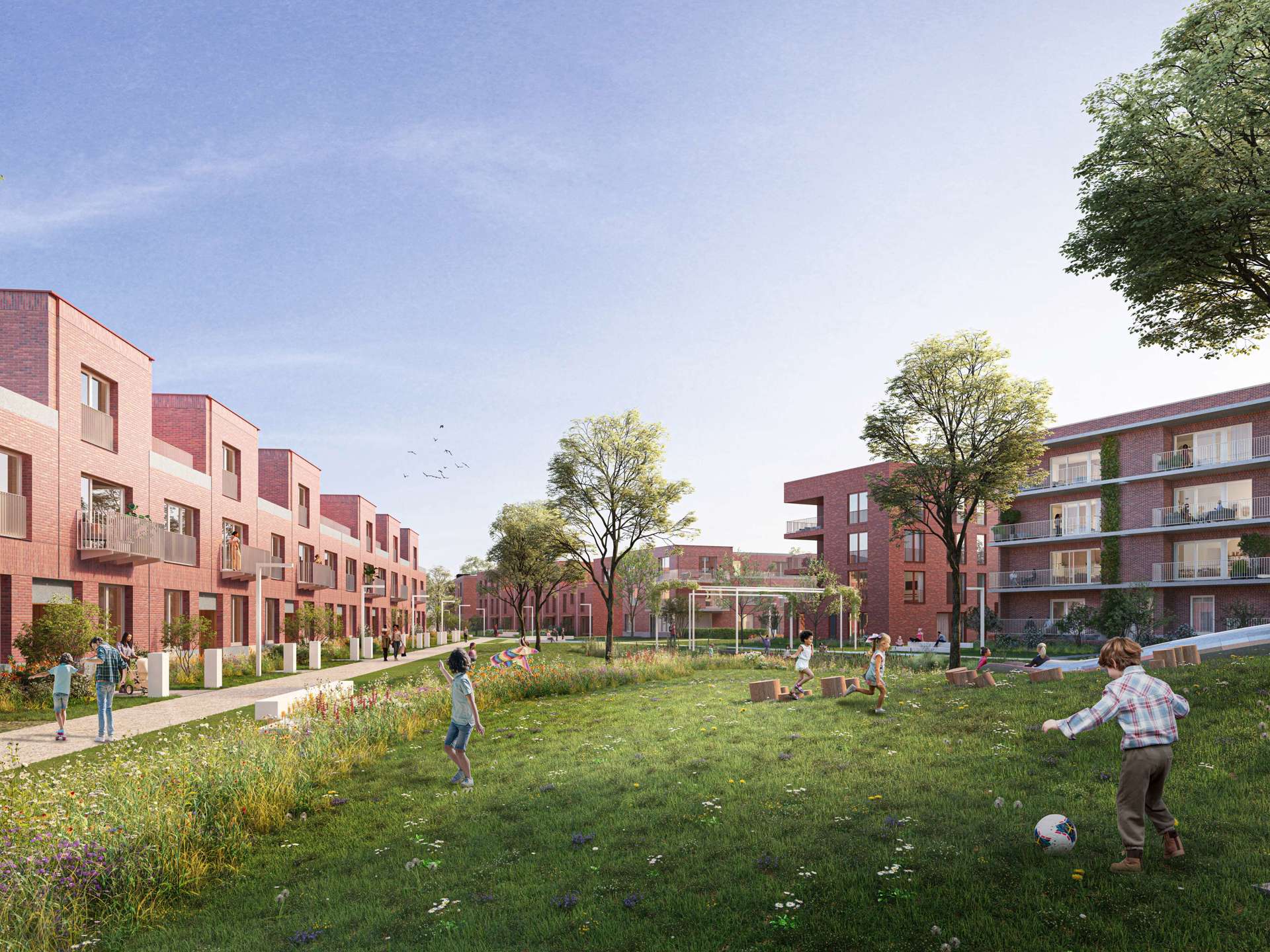 Nieuwbouwproject De Stip woonwijk van de toekomst Gentbrugge foto {{pictureIndex}}
