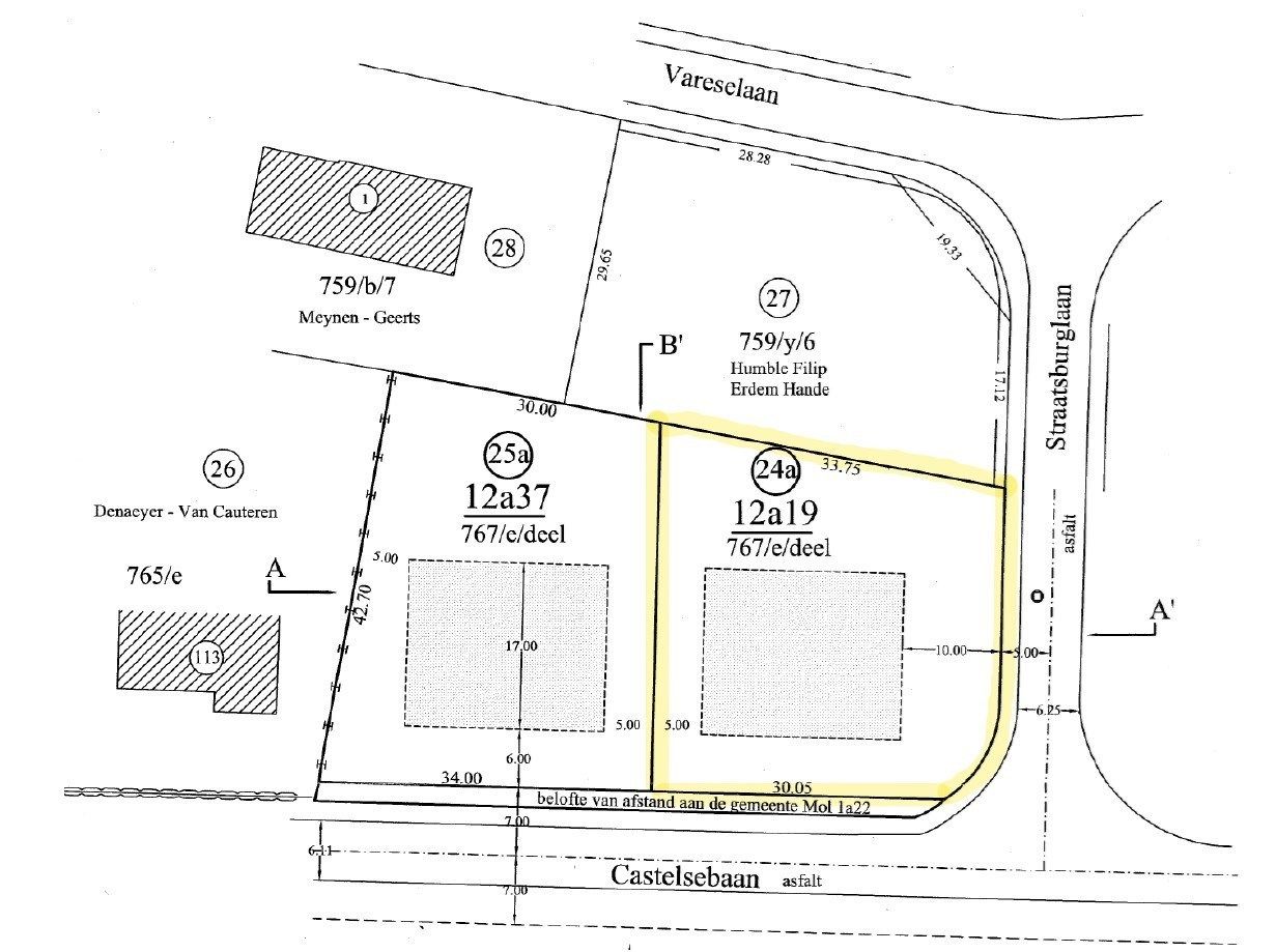  Europese wijk een perceel van 1219m² voor open bebouwing foto 2