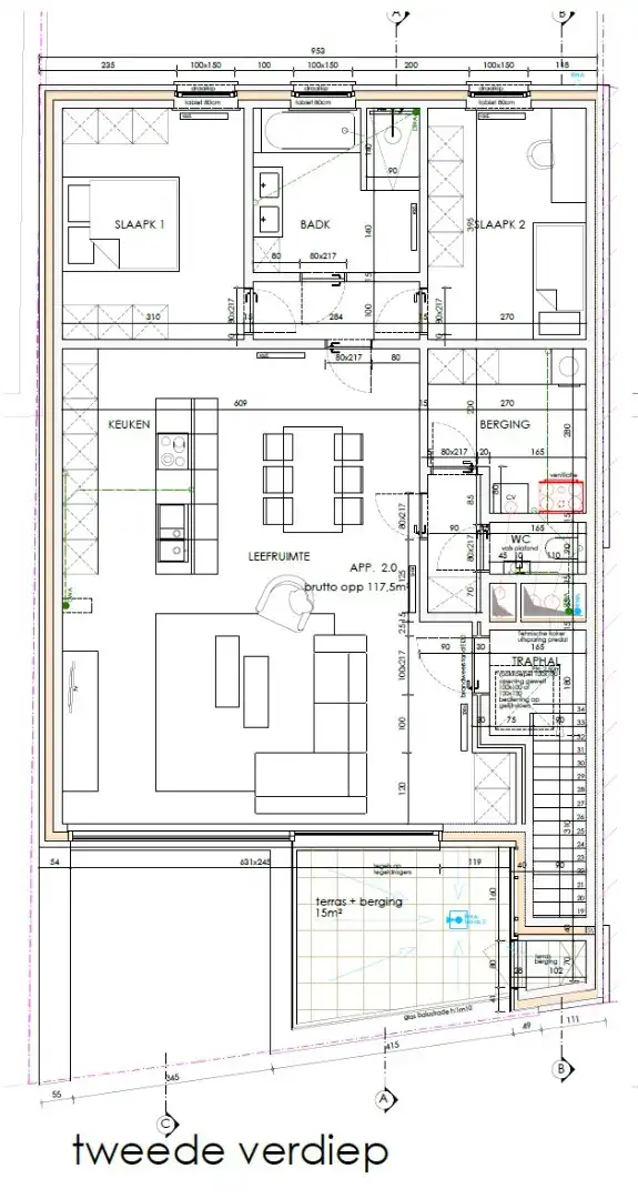 Appartement met 2 slaapkamers en een groot terras te Lichtervelde foto 5