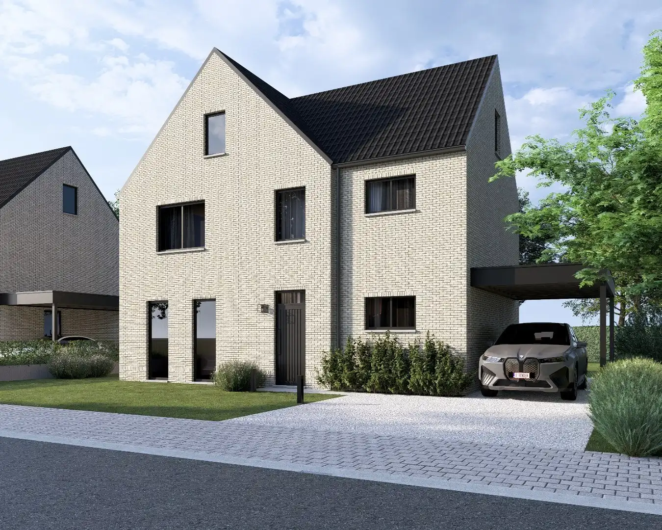 Vrijstaande Bijna Energie Neutrale nieuwbouwwoning op een perceel van 6are op een rustige locatie te Voorshoven, Neeroeteren!  foto 2