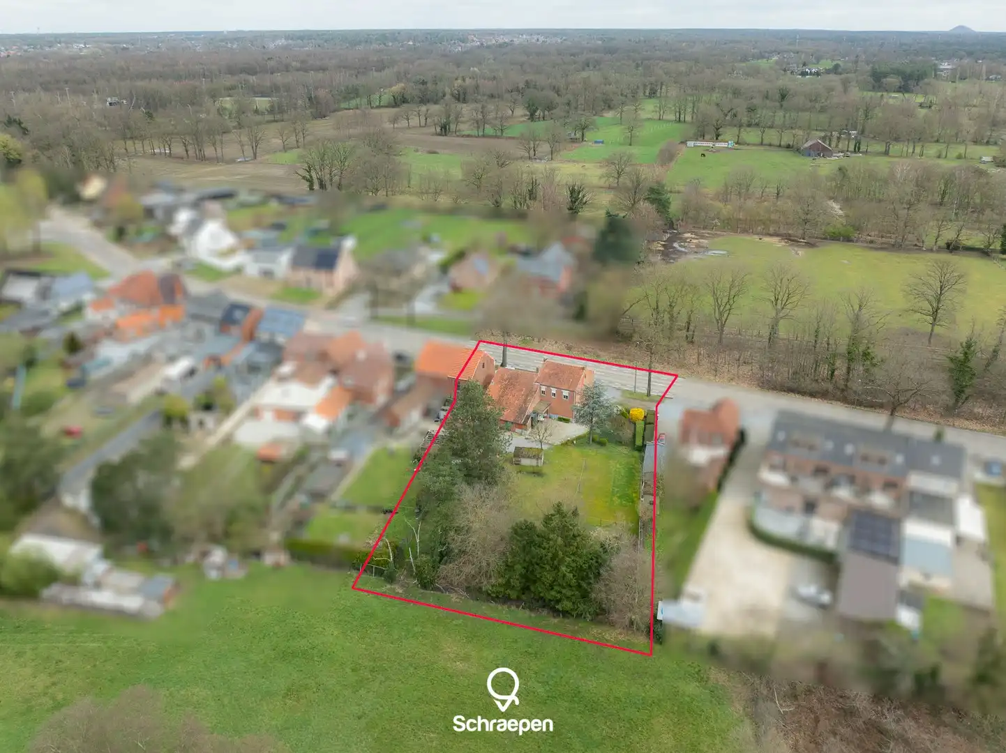 Af te breken tweewoonst op zuidwestelijk perceel van 16,5 are met maar liefst 28,5 m straatbreedte! foto 4