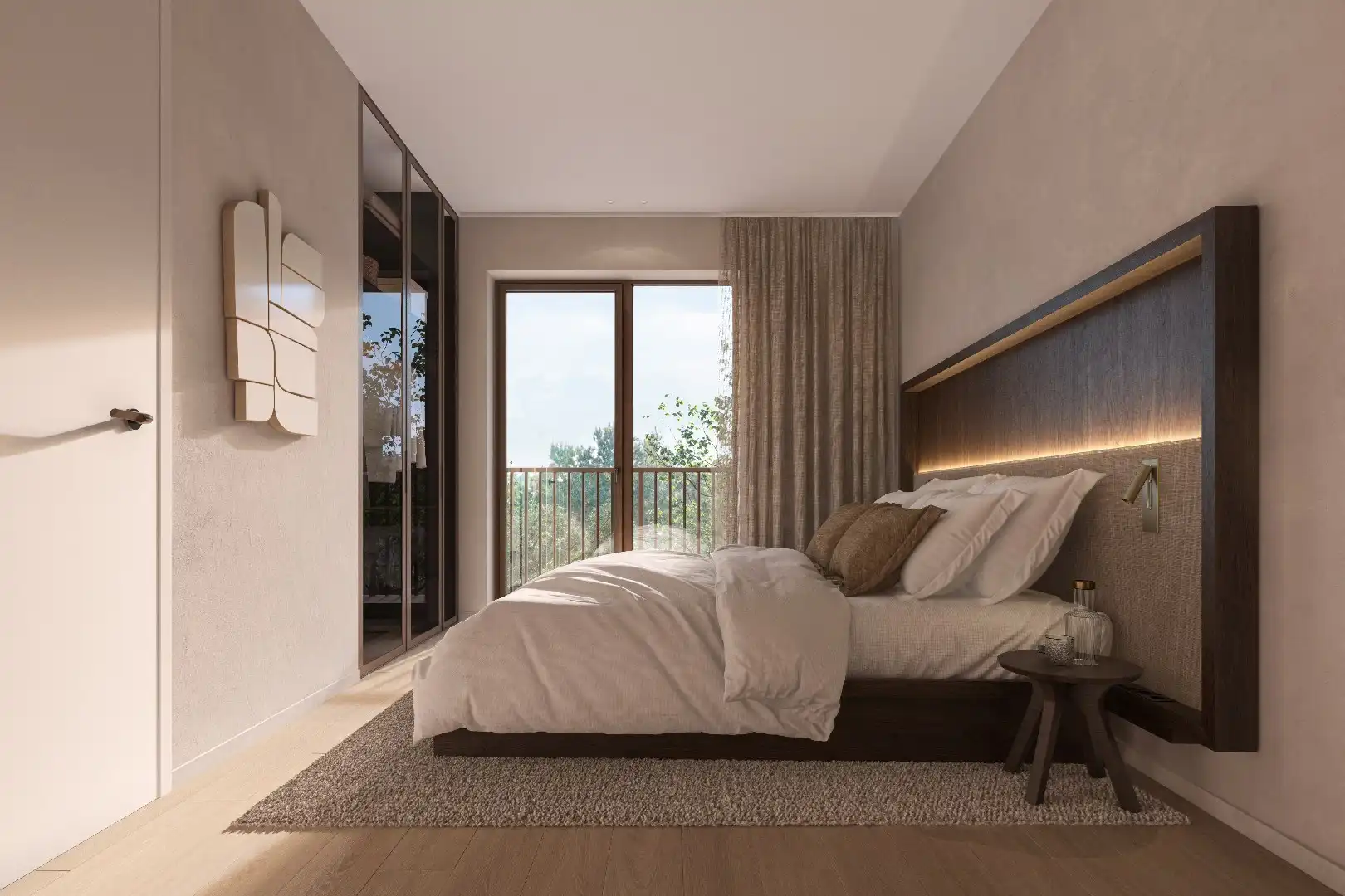 Nieuwbouw appartement gelegen aan de Dumortierlaan, grenzend aan het Yzerpark met achteraan een open zicht op het park en het Zoute. foto 8