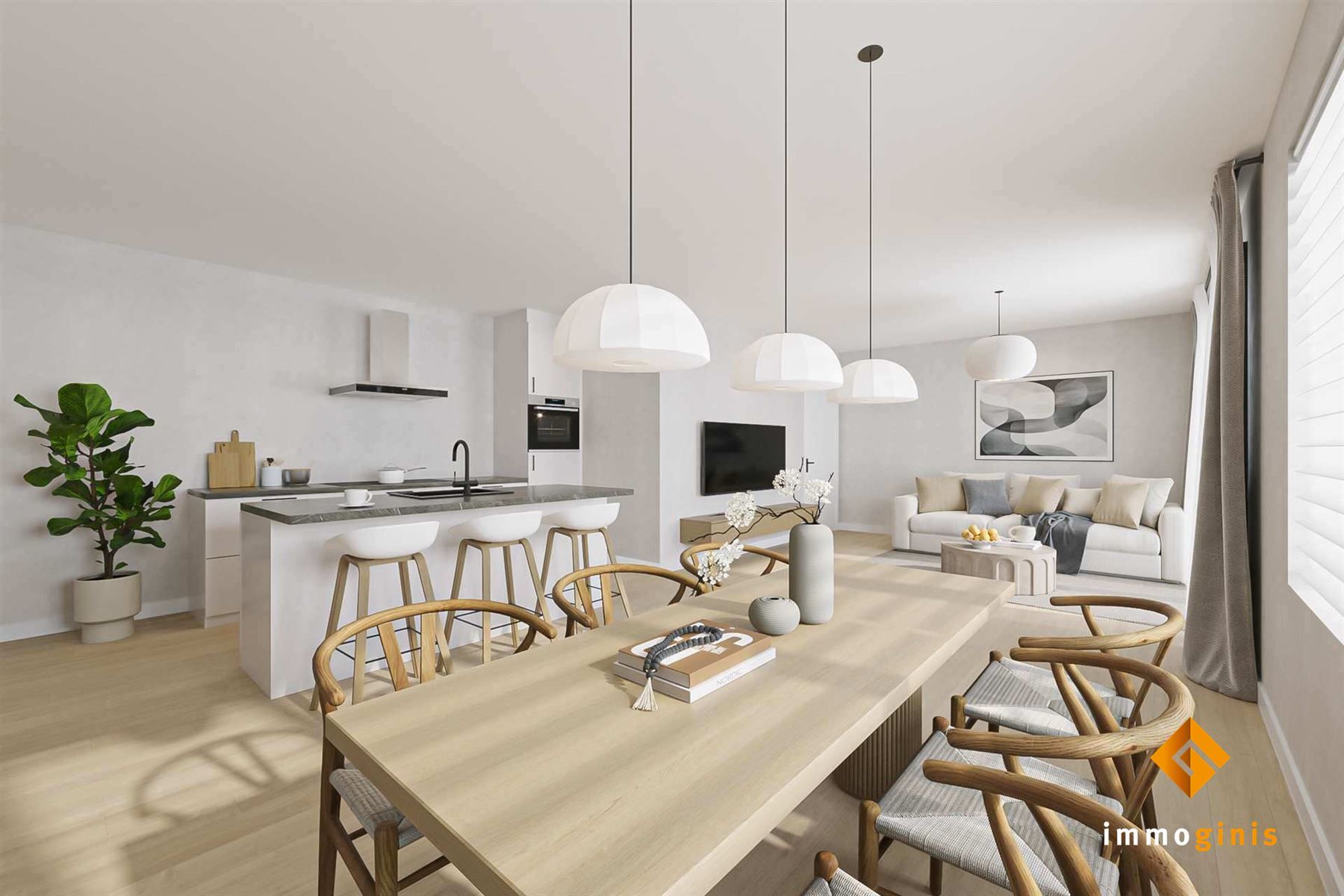 Eerste verdieping: zeer ruim appartement met 2 slaapkamers overdekt terras van 17m!. foto 3