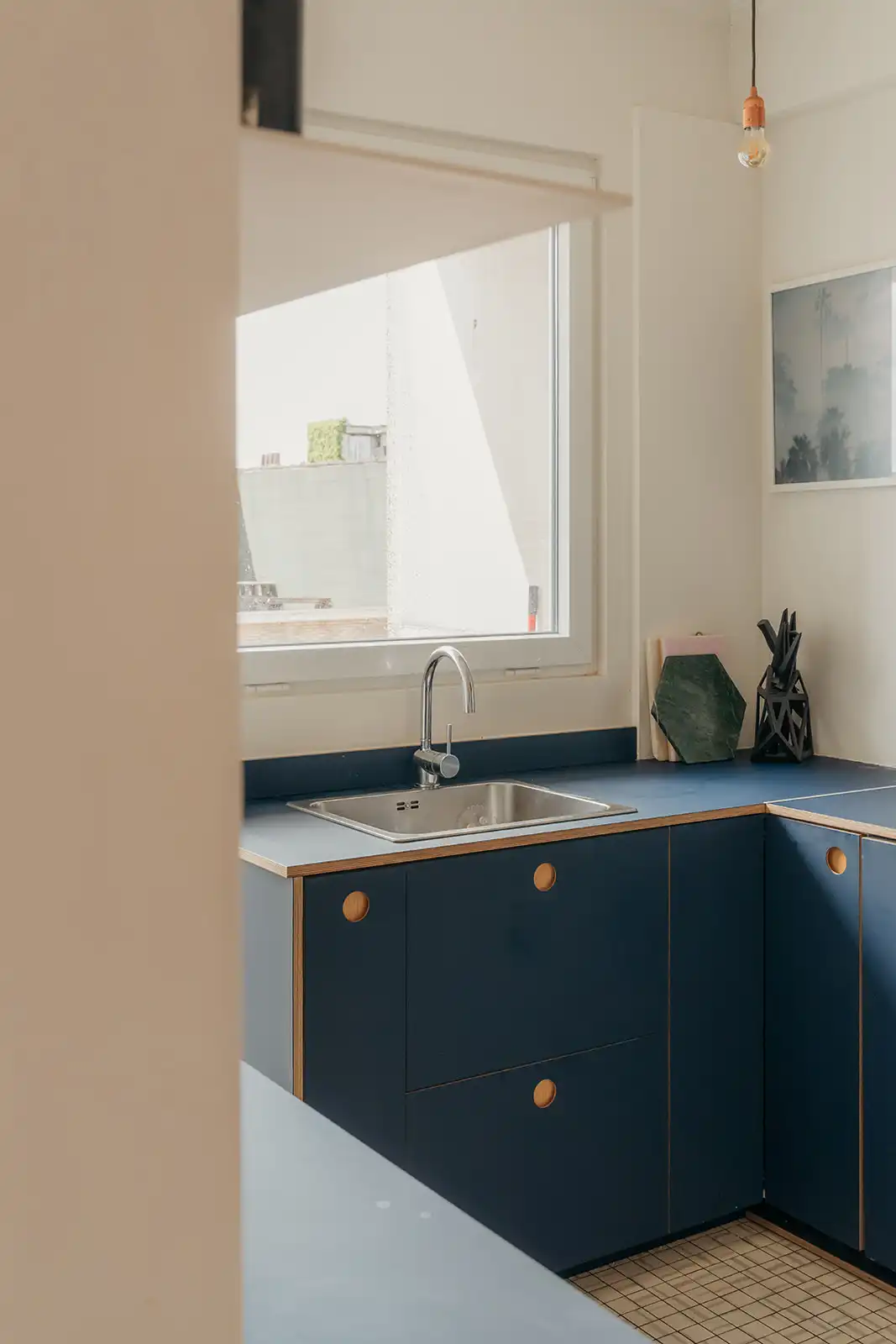 Blauwe hemel. Blauwe keuken. Blikvanger in BoHo. foto 10