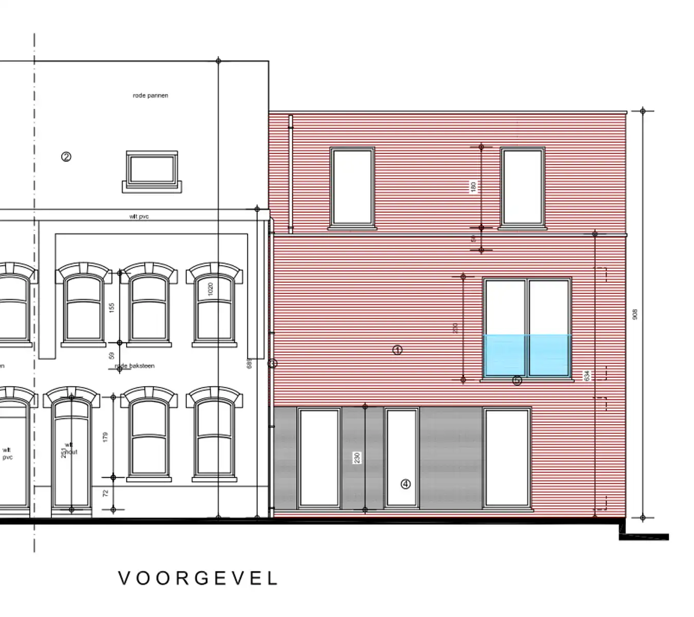 Vergund project renovatie 180m² + 2 nieuwbouwapp. 99 + 142m² foto {{pictureIndex}}