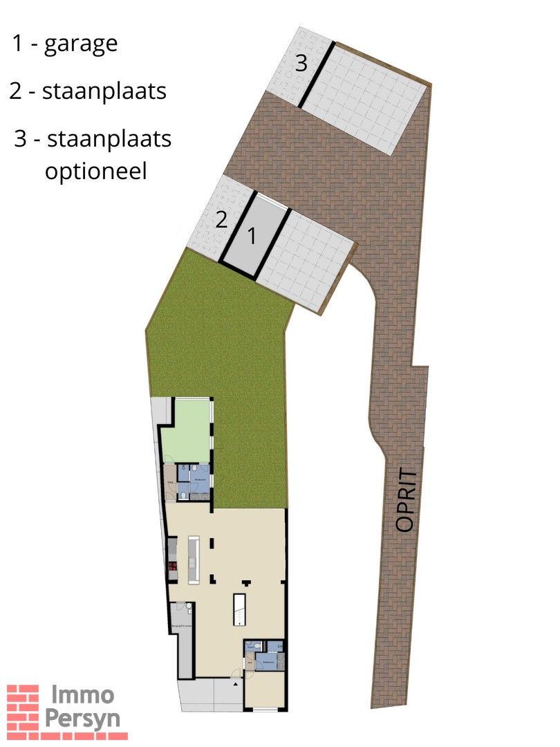 Ruim gelijkvloers appartement met tuin en 2 staanplaatsen. foto 35