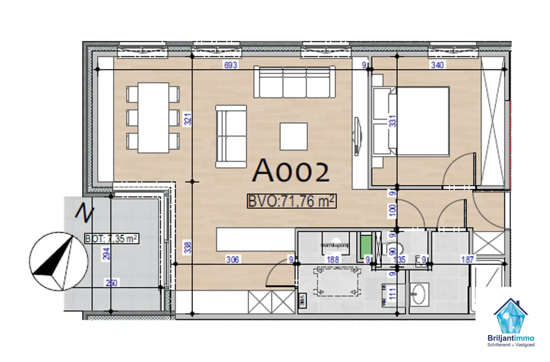 Nieuwbouw gelijkvloers appartement met 1 slp, terras en tuin foto 5