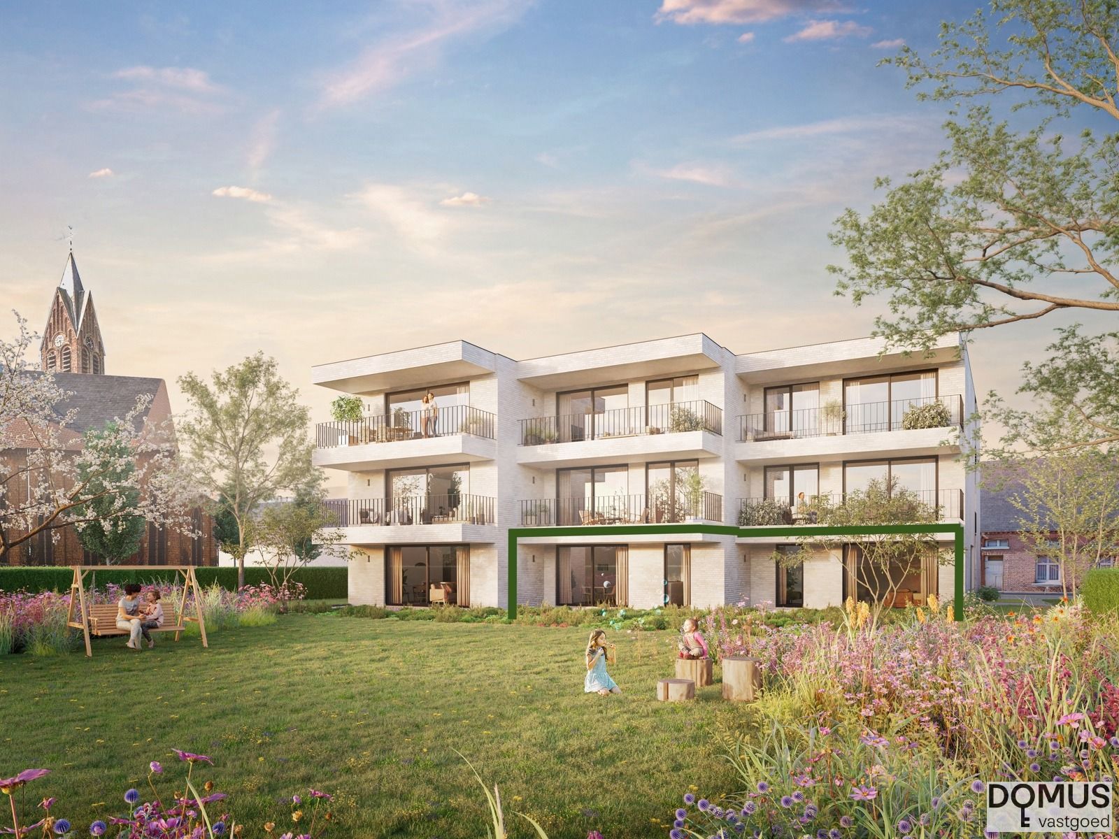 Riva - gelijkvloersappartement 0001 met terras en tuin foto {{pictureIndex}}