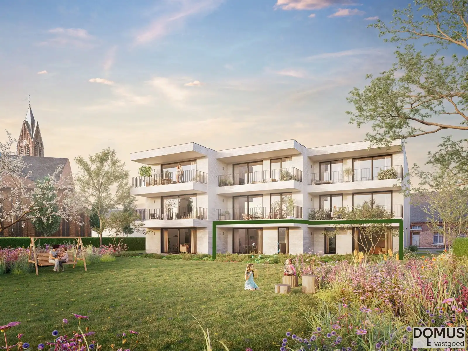 Riva - gelijkvloersappartement 0001 met terras en tuin foto {{pictureIndex}}