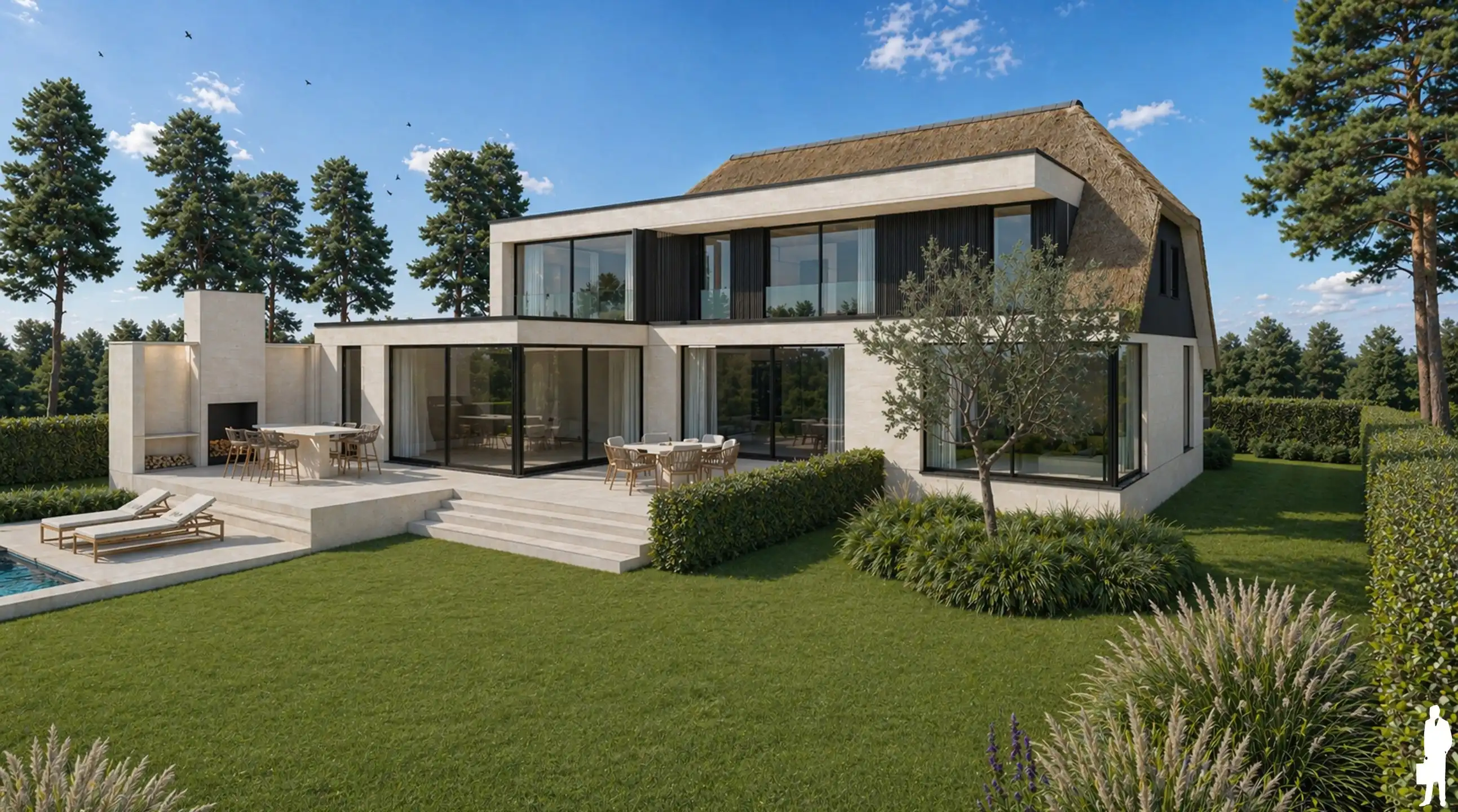 Exclusieve rietgedekte villa op een perceel van ca. 2.222 m² foto 3