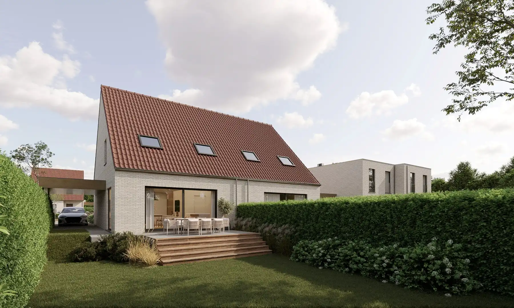 Prachtige landelijke halfopen bebouwing in een groene omgeving nabij het kanaal Plassendale-Nieuwpoort te Leffinge  foto 2
