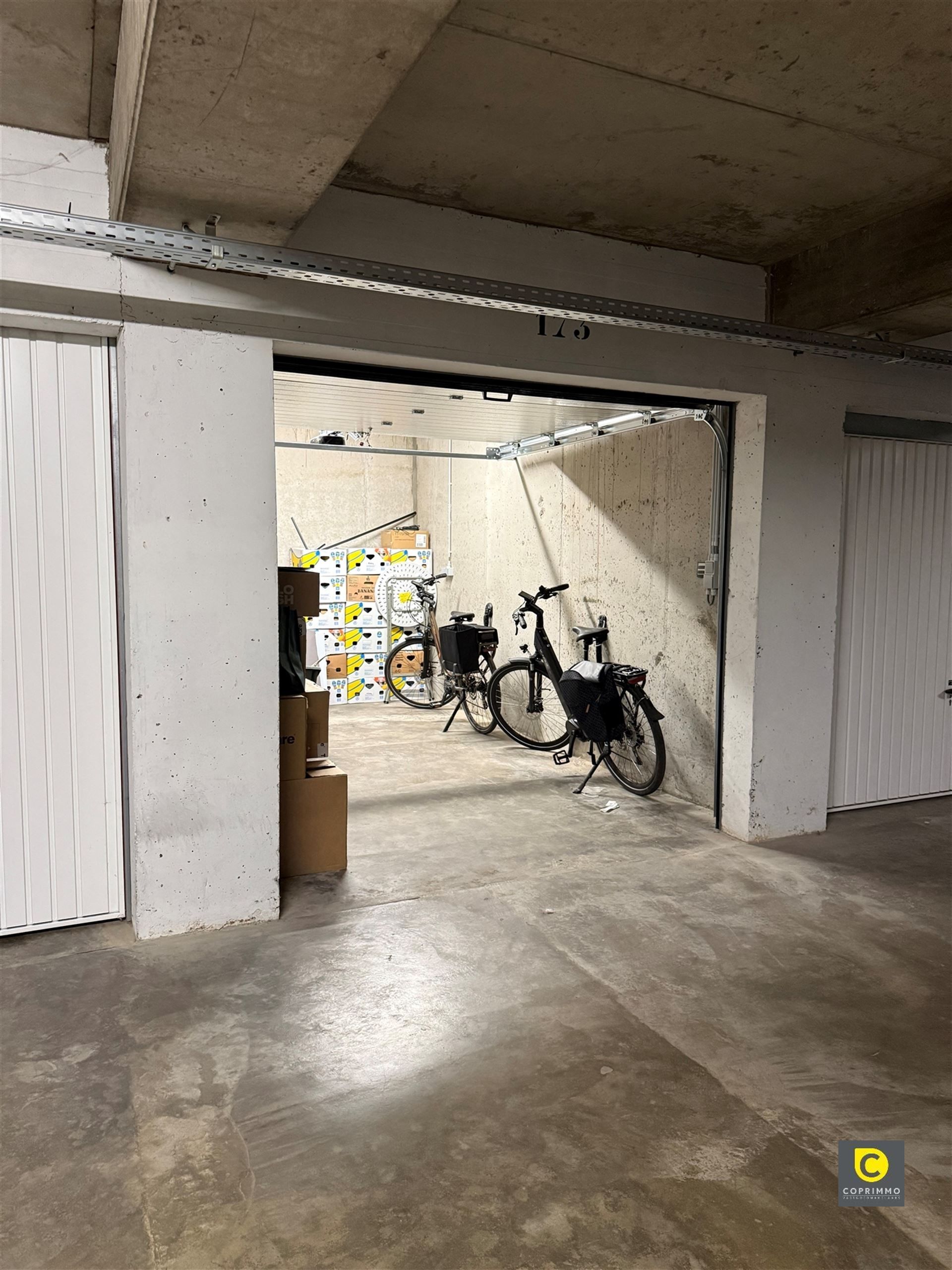 Ondergrondse garagebox met sectionale poort foto 2