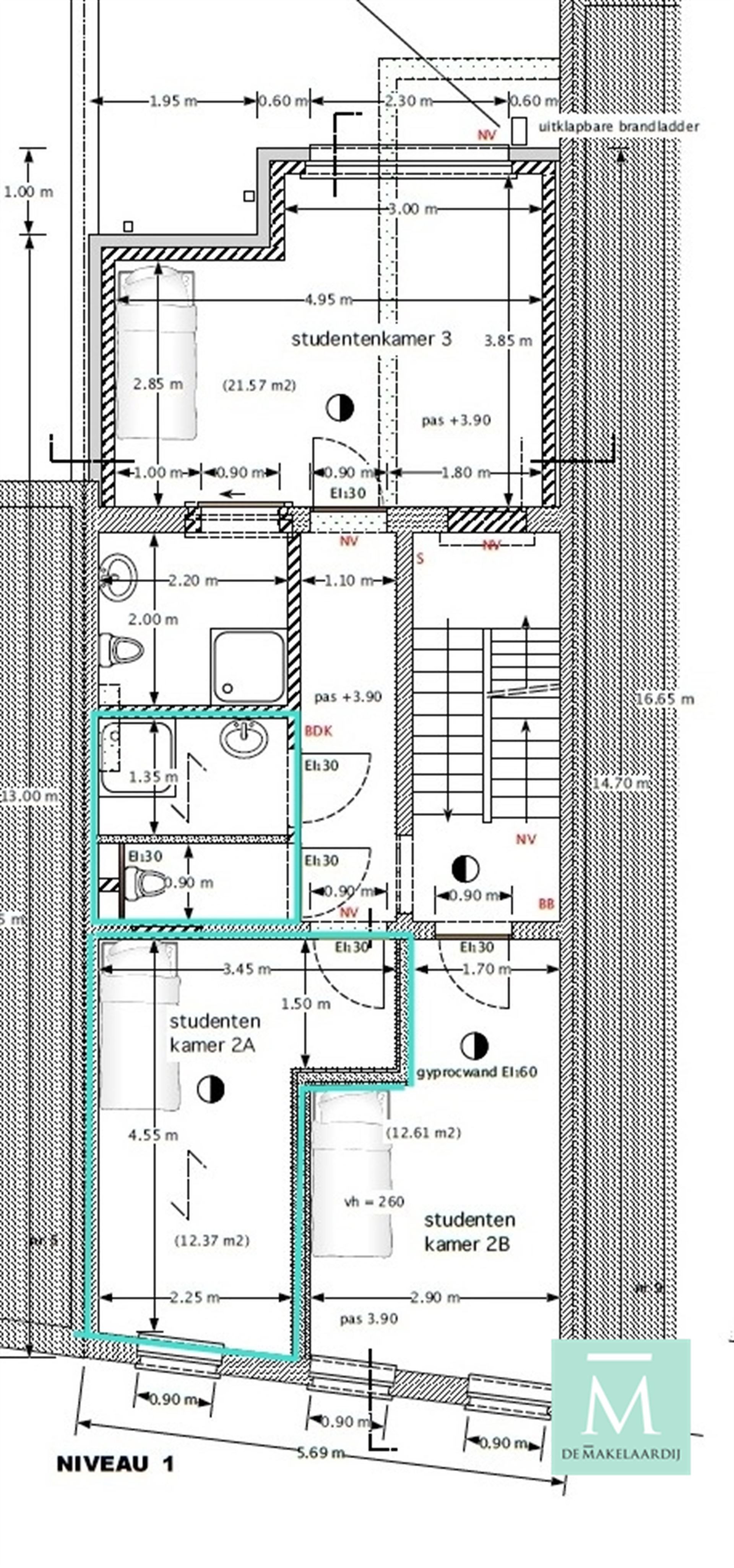 STUDENTS ONLY! Gemeubelde studentenkamer in hartje Mechelen - EERSTE BEWONING NA RENOVATIE  foto 4