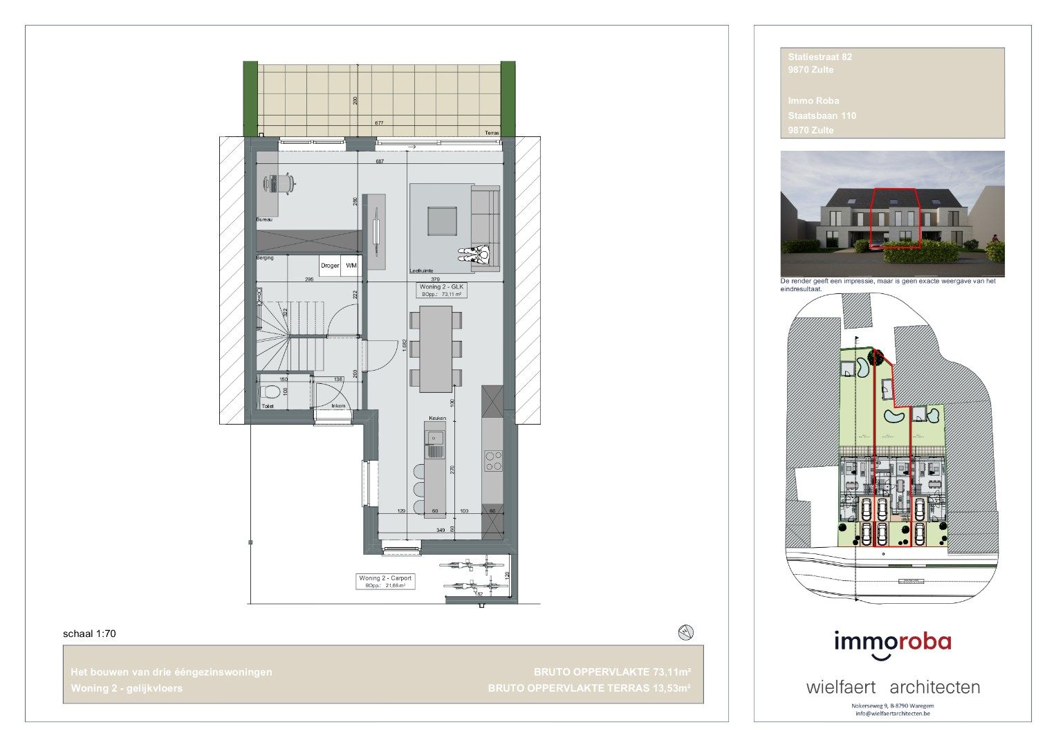 Prachtige, praktische nieuwbouwwoningen in het centrum van Zulte. Aankoop met 6% BTW mogelijk. foto 2