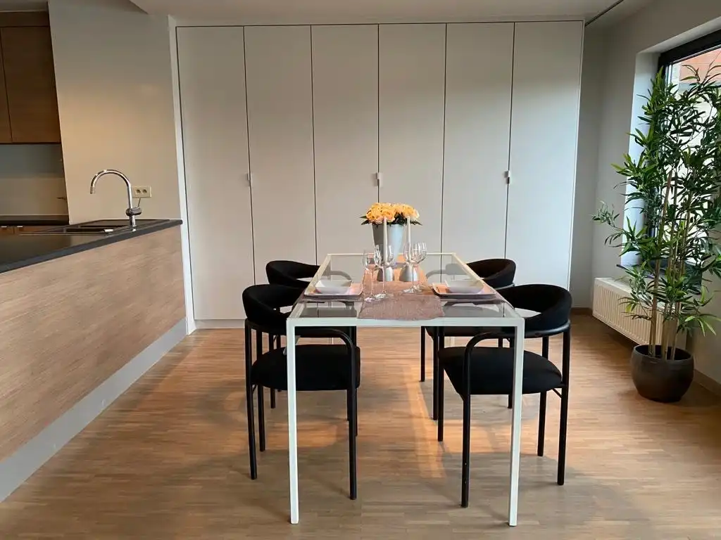 TE HUUR | Instapklaar 2-slaapkamerappartement met ruim terras en garage. foto 9