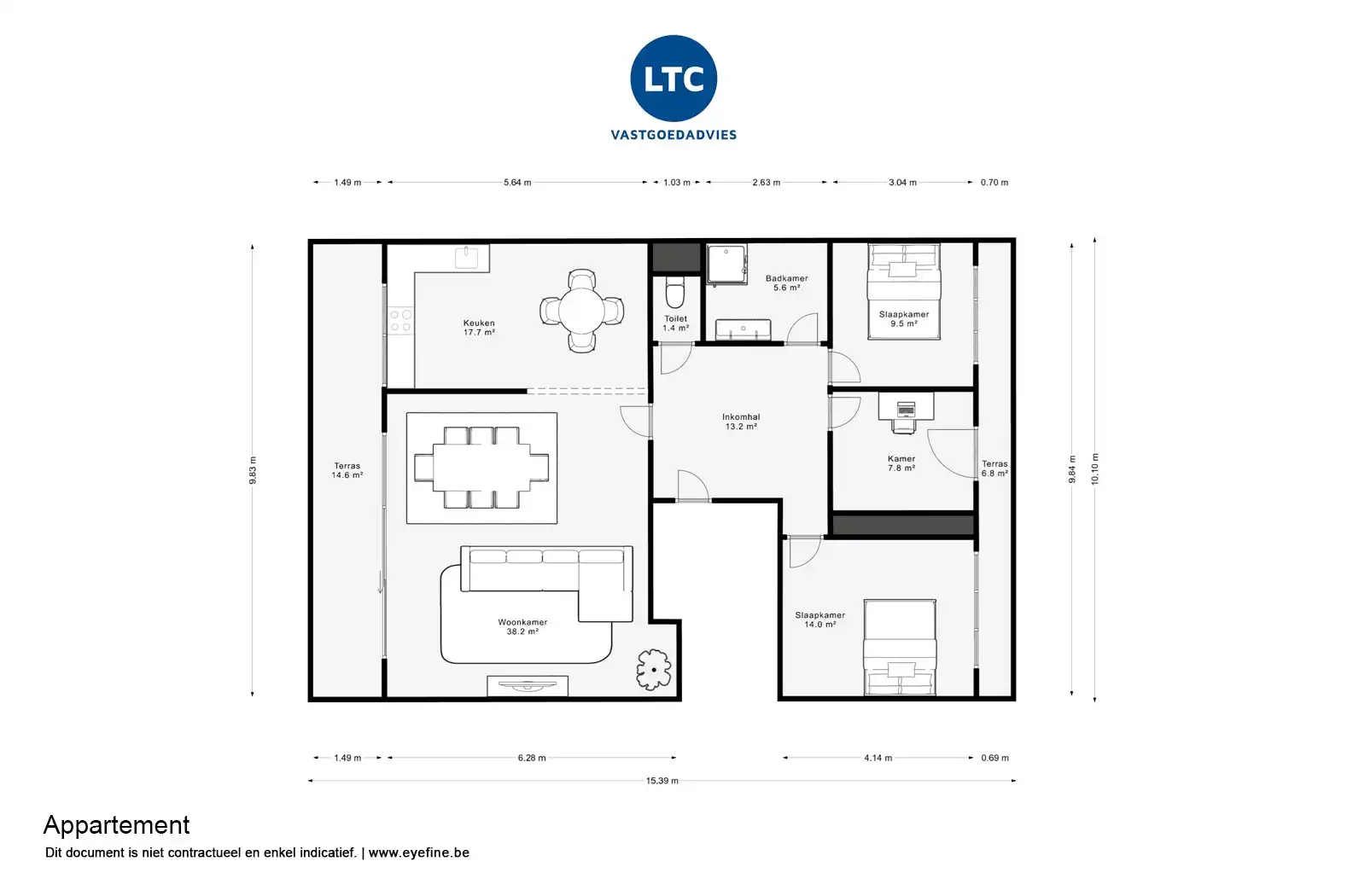 Ruim, instapklaar appartement te centrum Tienen foto 26